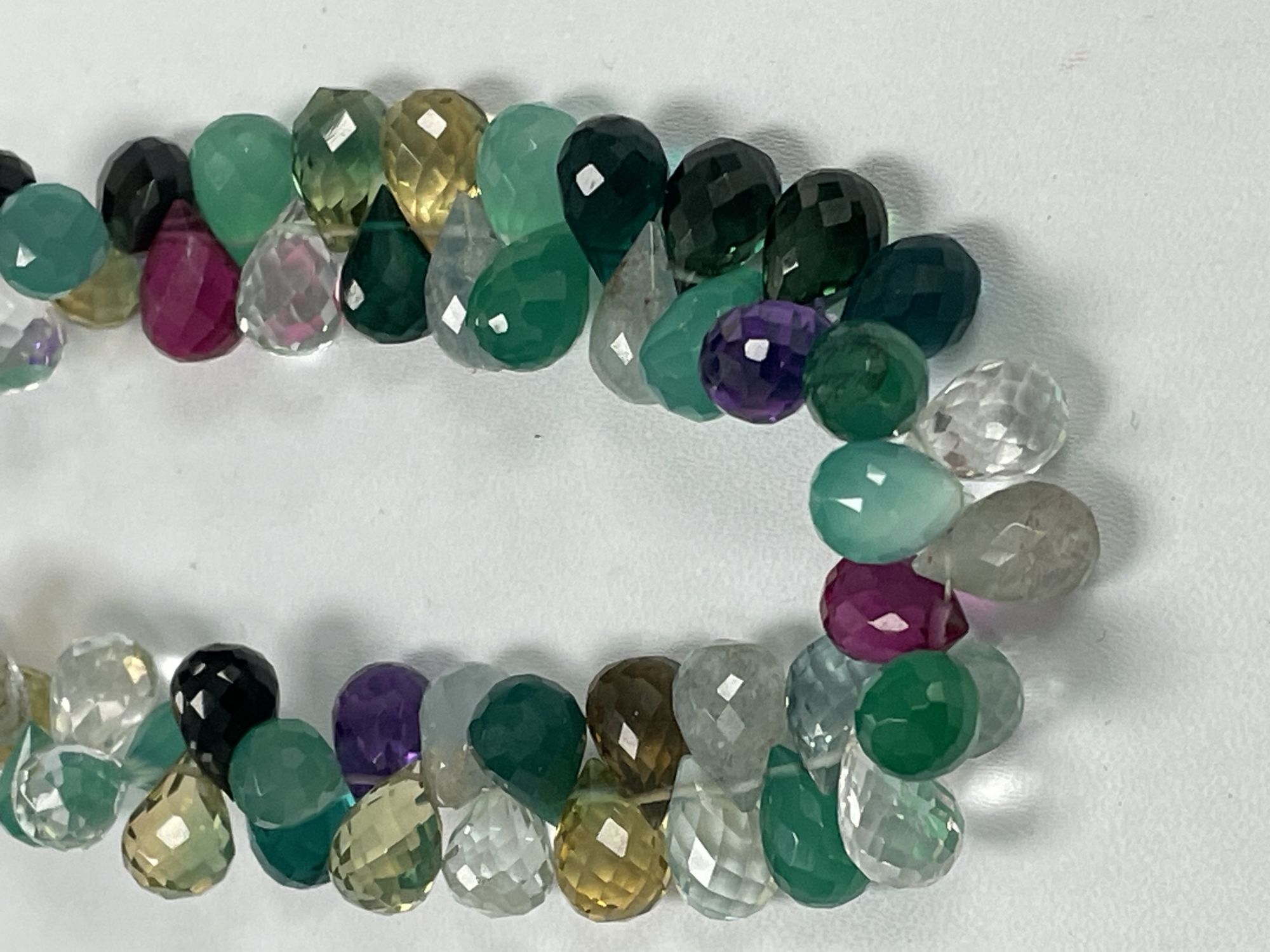 Multi Hydro Quartz Drop Faceted
