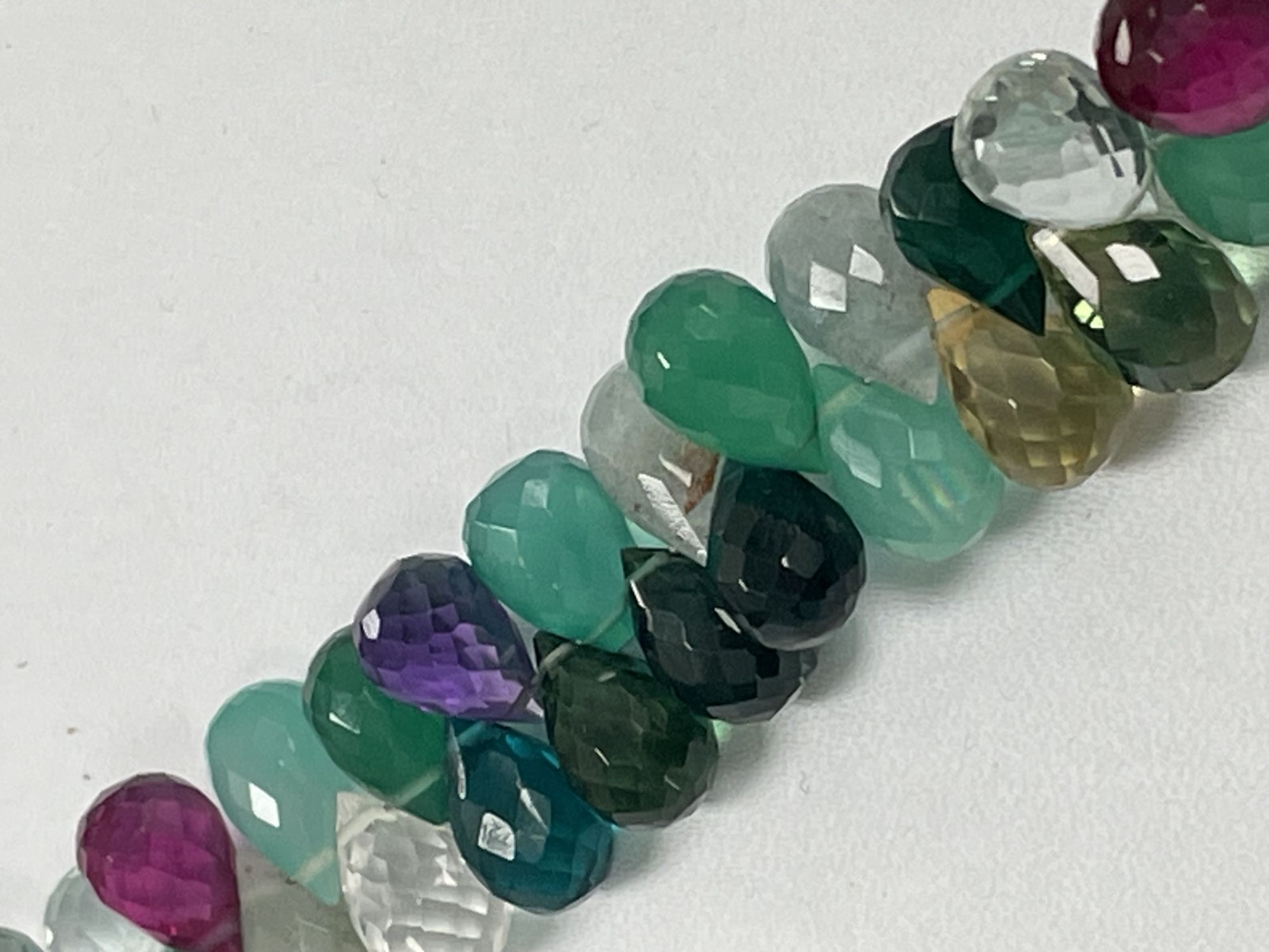 Multi Hydro Quartz Drop Faceted