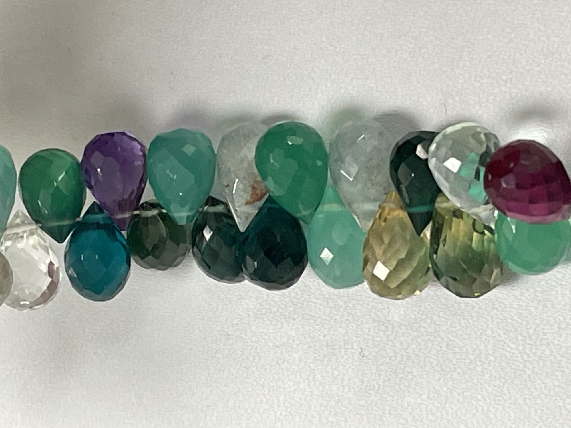 Multi Hydro Quartz Drop Faceted