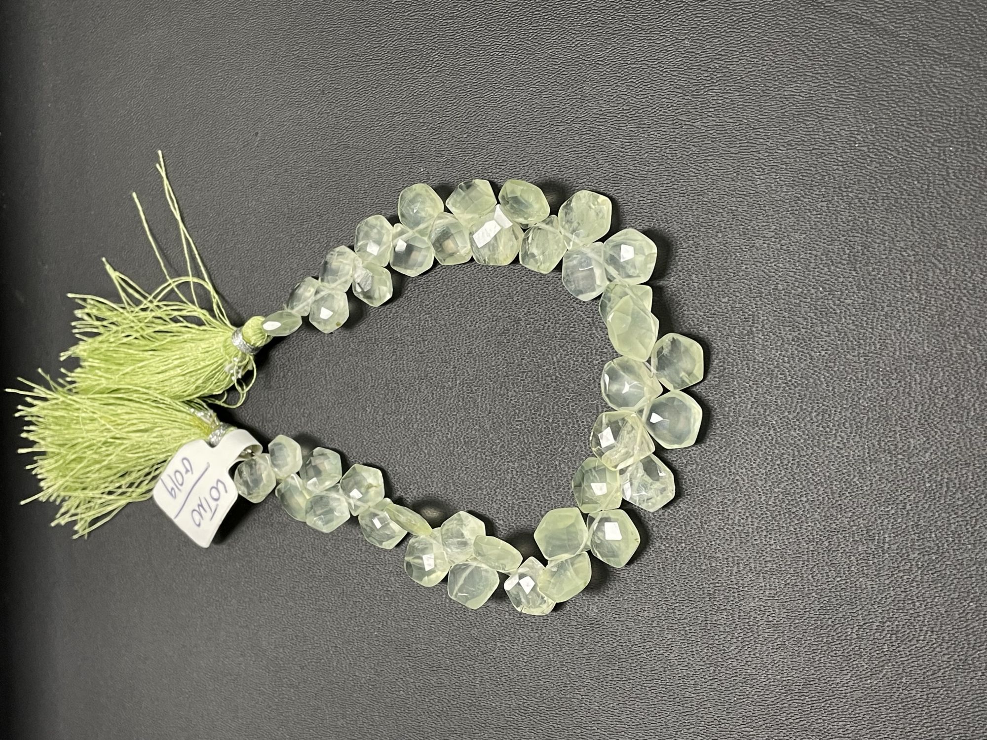 Green Chalcedony Pentagon Faceted