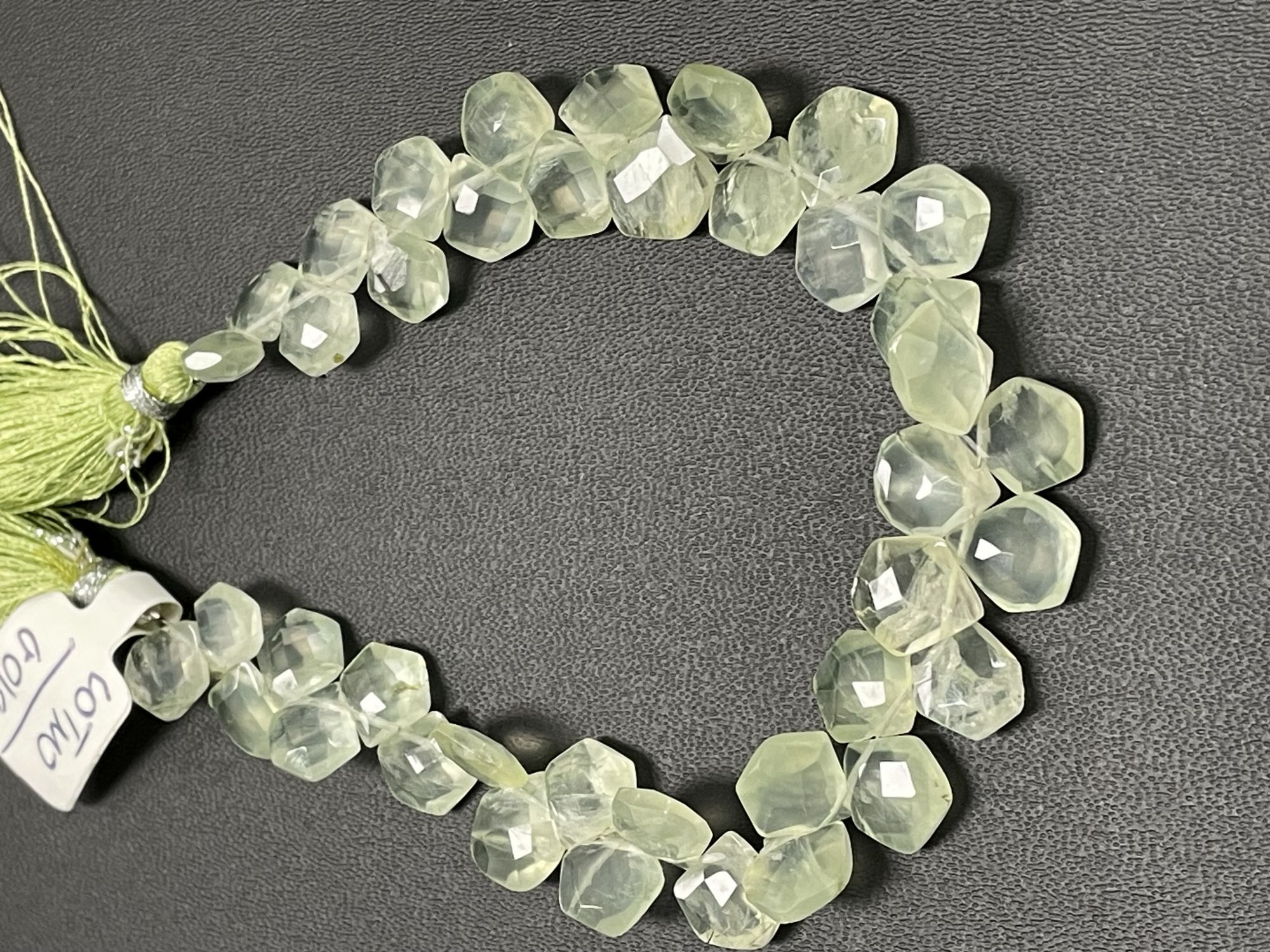 Green Chalcedony Pentagon Faceted