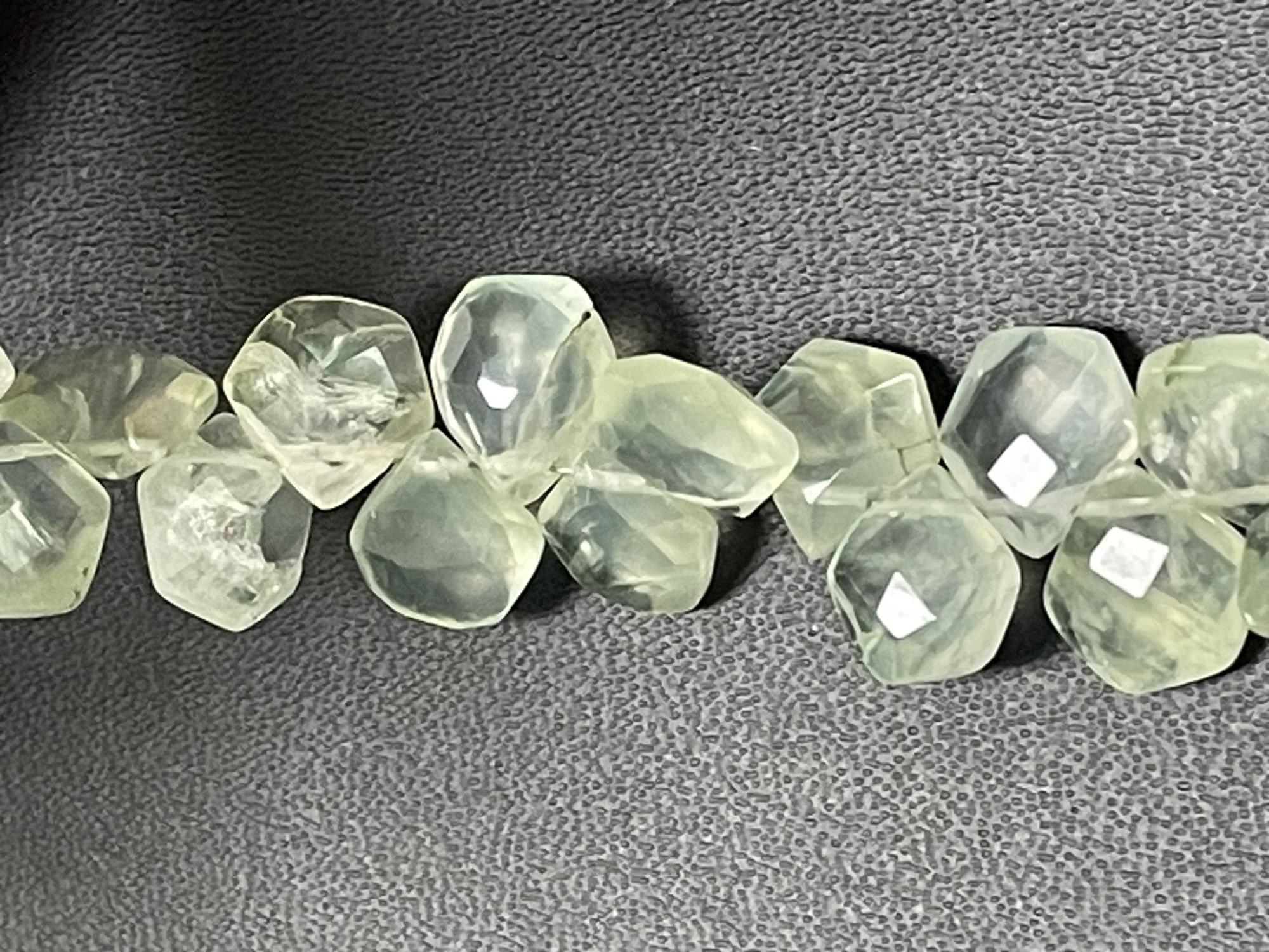 Green Chalcedony Pentagon Faceted