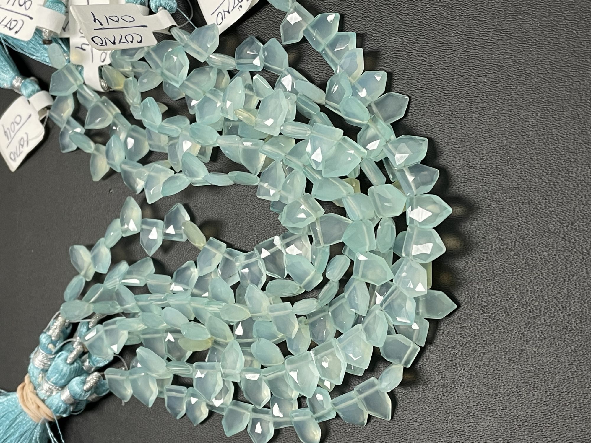 Aqua Chalcedony Fancy Cut Faceted