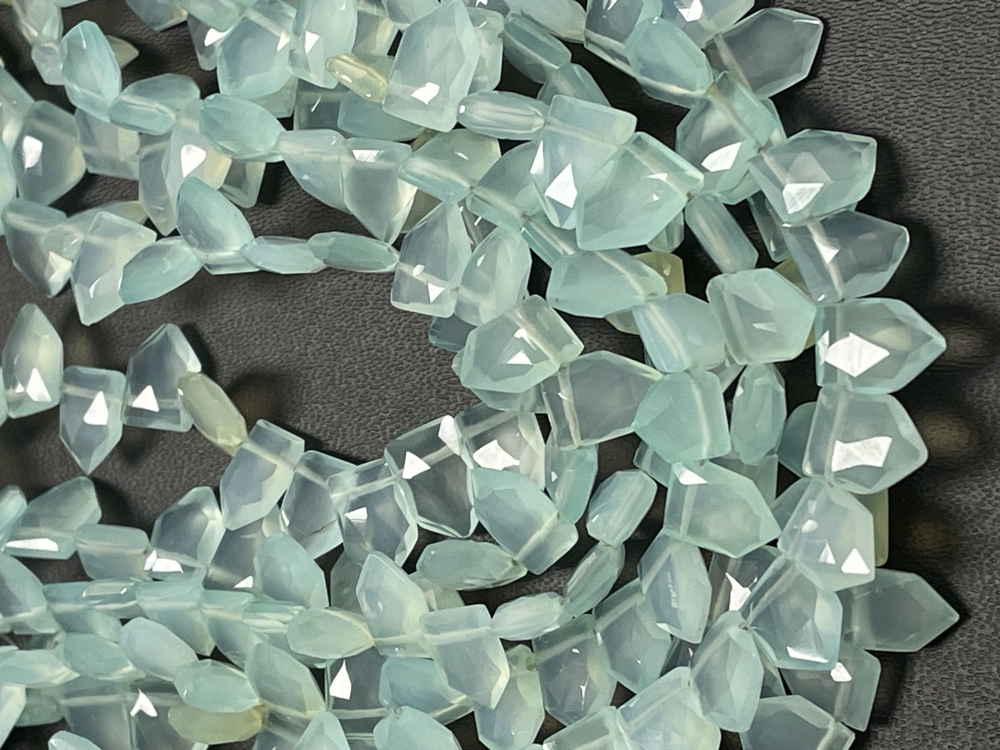 Aqua Chalcedony Fancy Cut Faceted