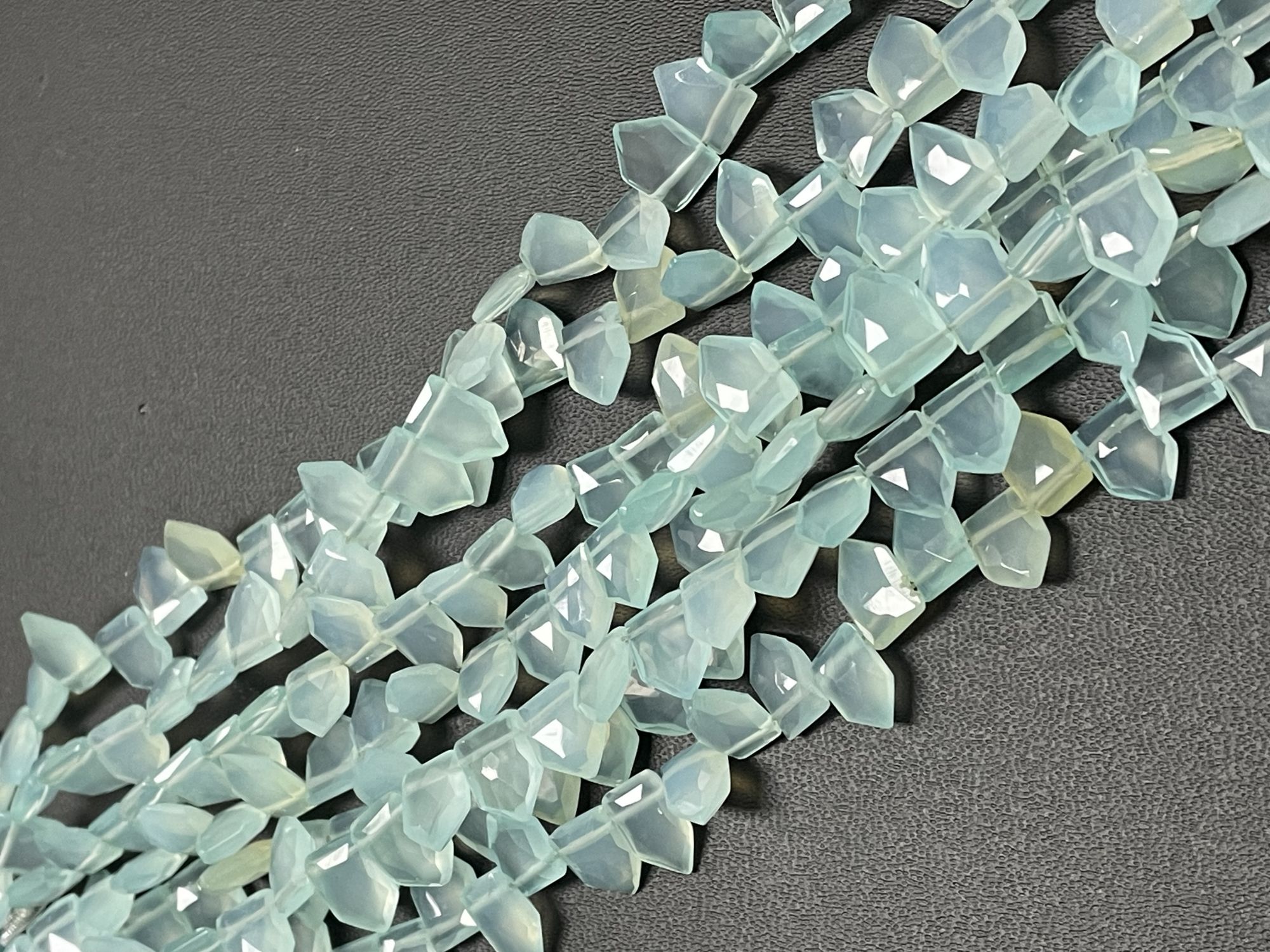 Aqua Chalcedony Fancy Cut Faceted