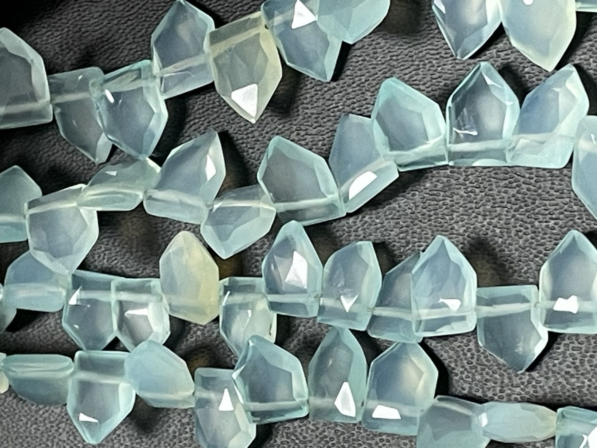 Aqua Chalcedony Fancy Cut Faceted