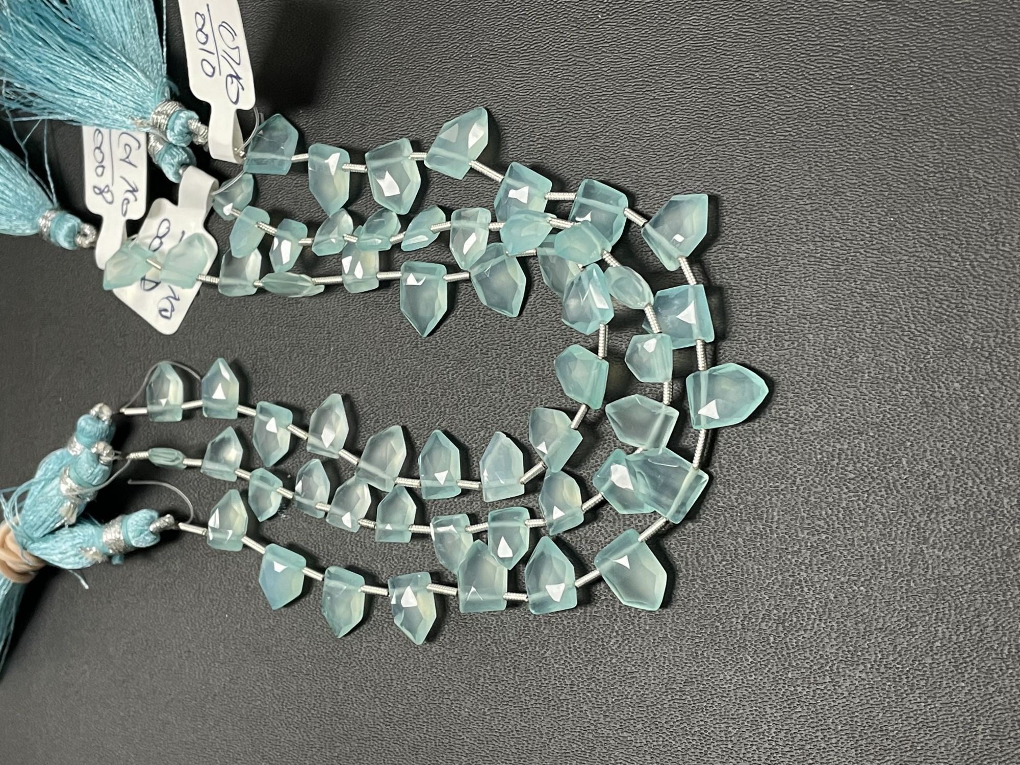 Aqua Chalcedony Fancy Cut Faceted