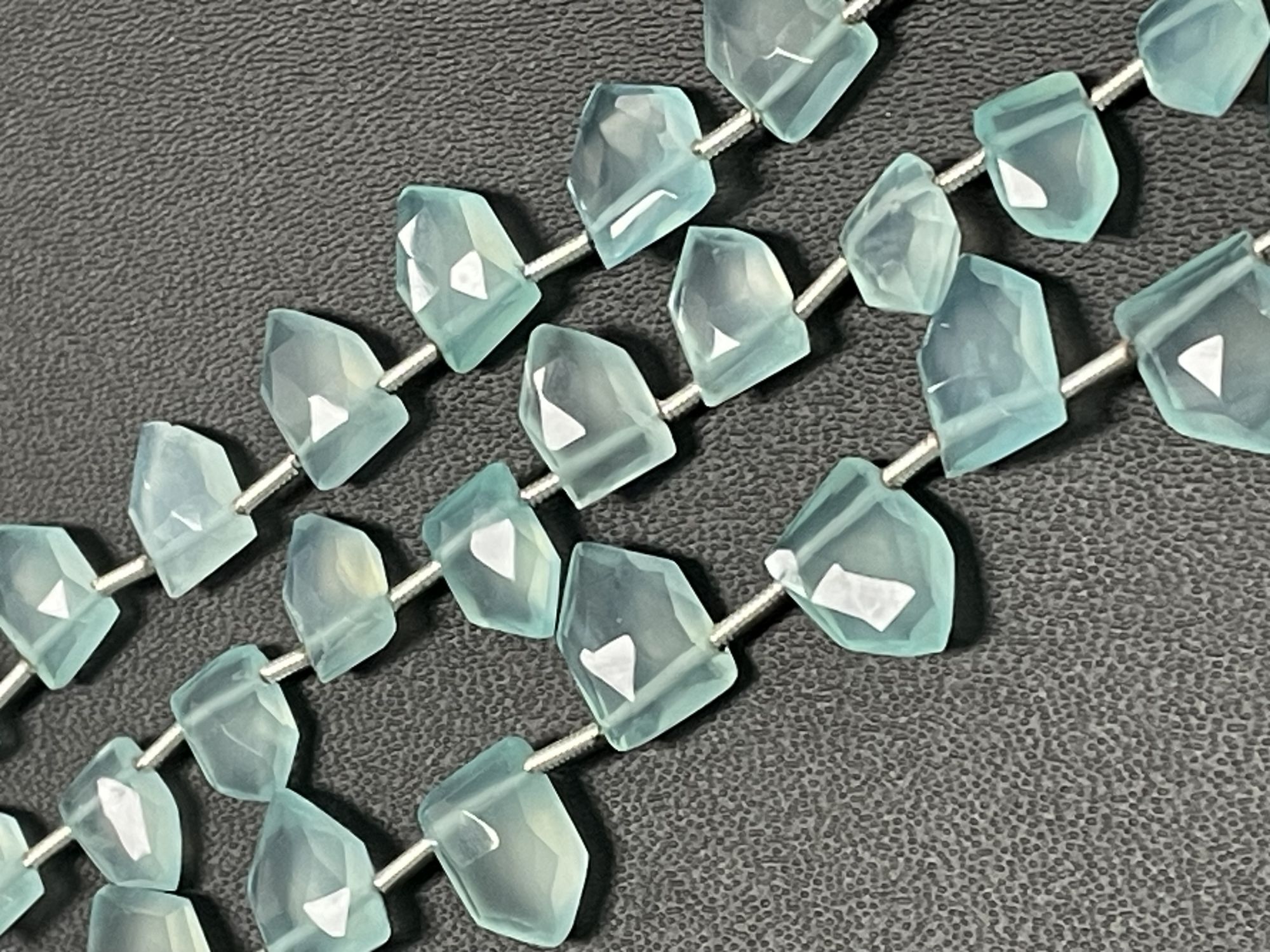 Aqua Chalcedony Fancy Cut Faceted