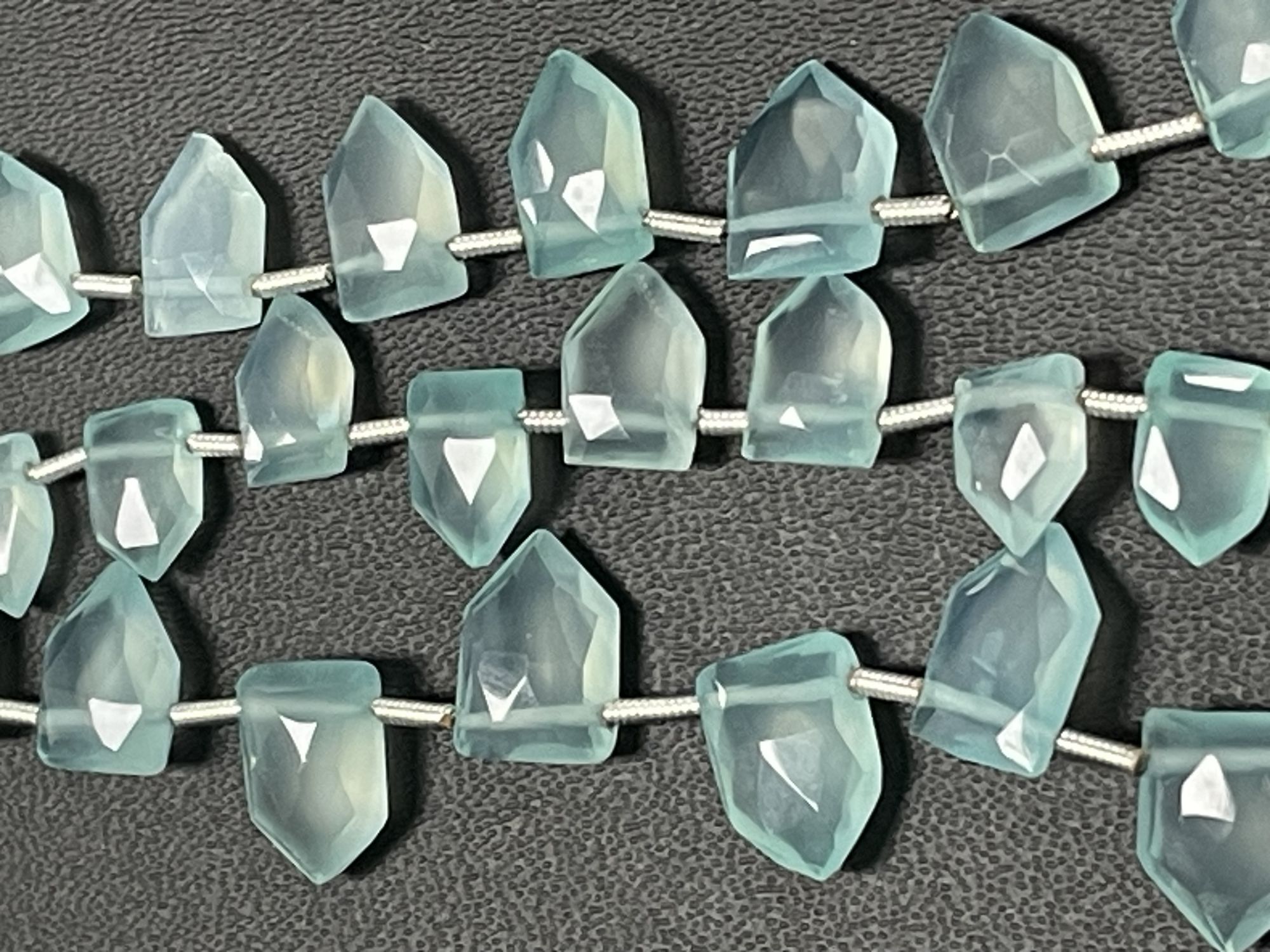 Aqua Chalcedony Fancy Cut Faceted