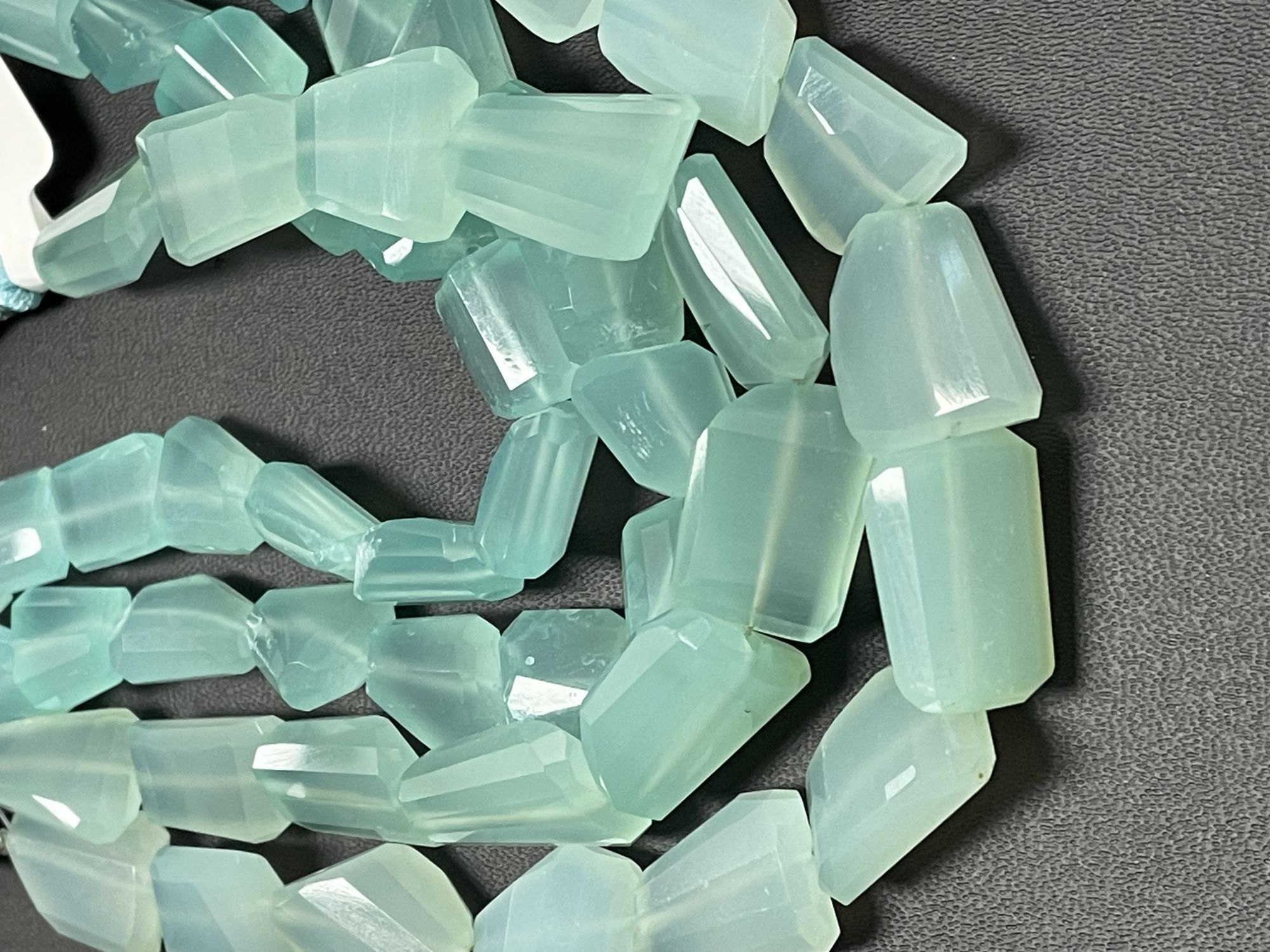 Aqua Chalcedony Nugget Faceted