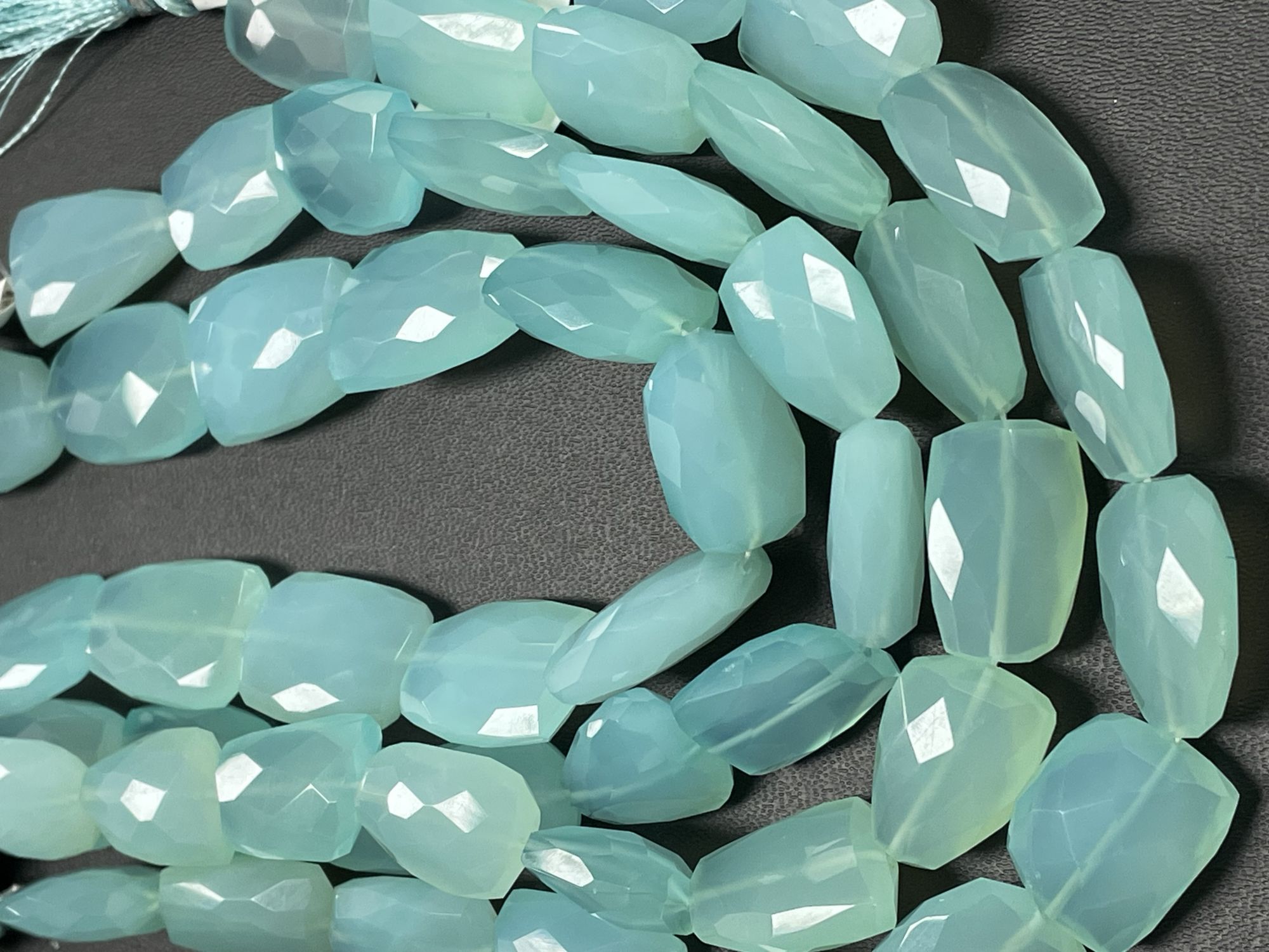 Aqua Chalcedony Nugget Faceted