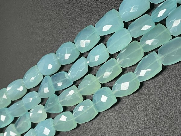 Aqua Chalcedony Nugget Faceted