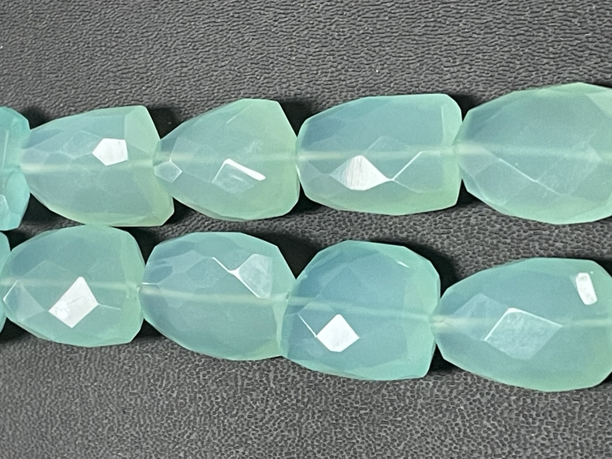 Aqua Chalcedony Nugget Faceted