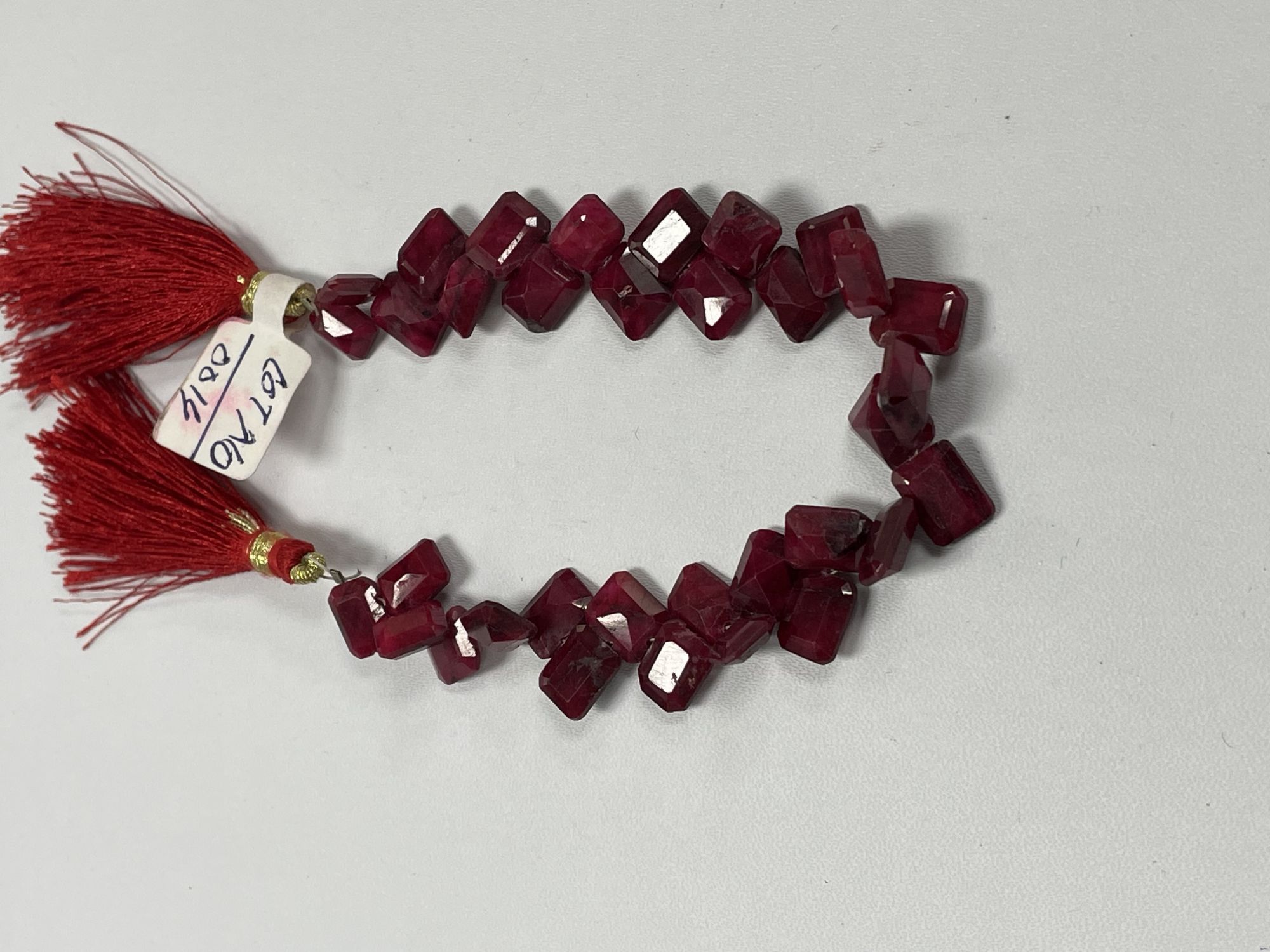 Dyed Ruby Rectangle Faceted
