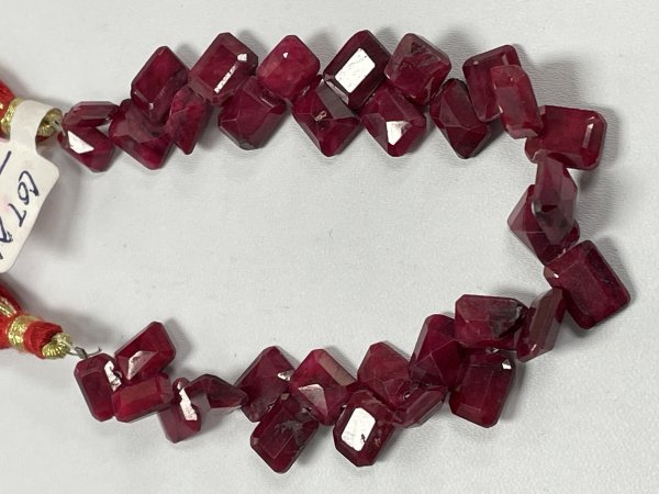 Dyed Ruby Rectangle Faceted