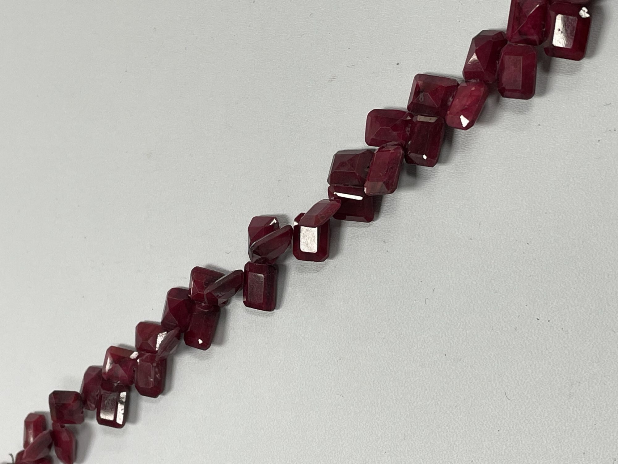 Dyed Ruby Rectangle Faceted