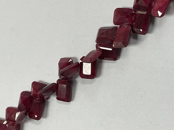 Dyed Ruby Rectangle Faceted