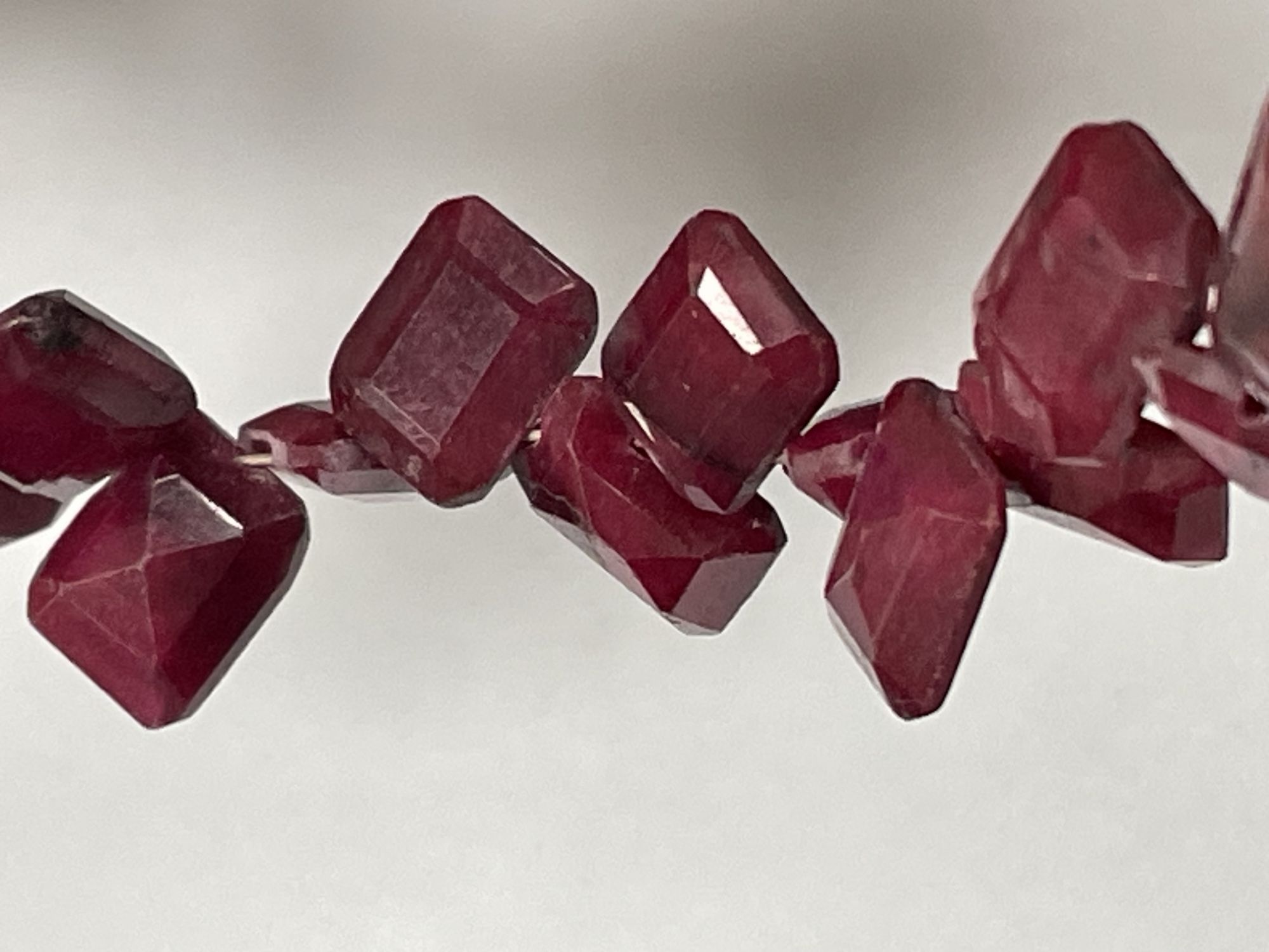 Dyed Ruby Rectangle Faceted