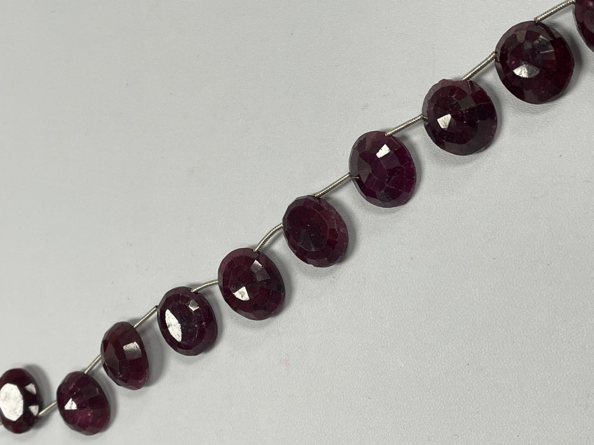 Dyed Ruby Oval Step Cut Faceted