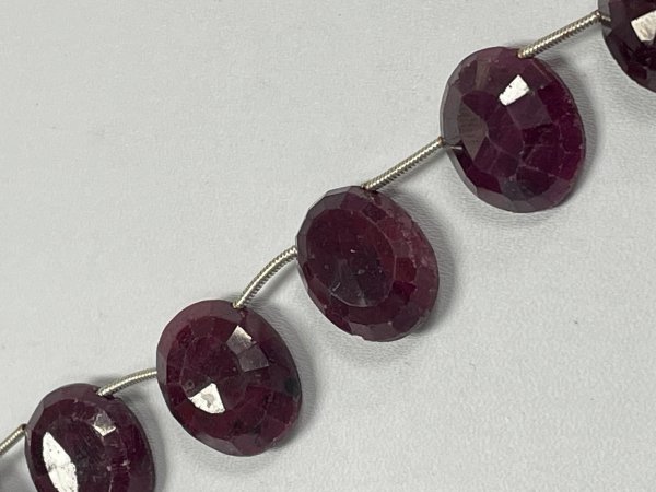 Dyed Ruby Oval Step Cut Faceted