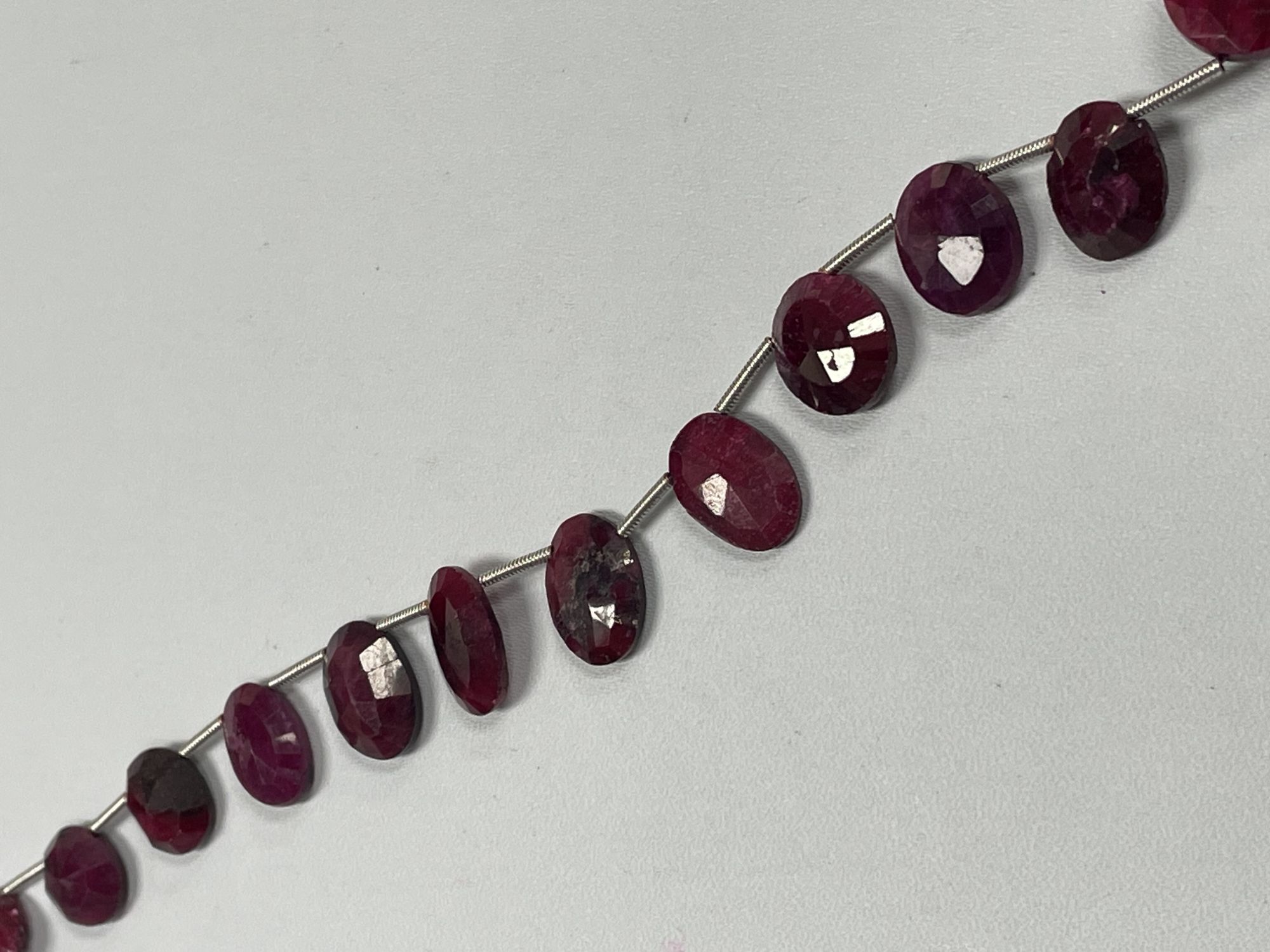 Dyed Ruby Oval Step Cut Faceted