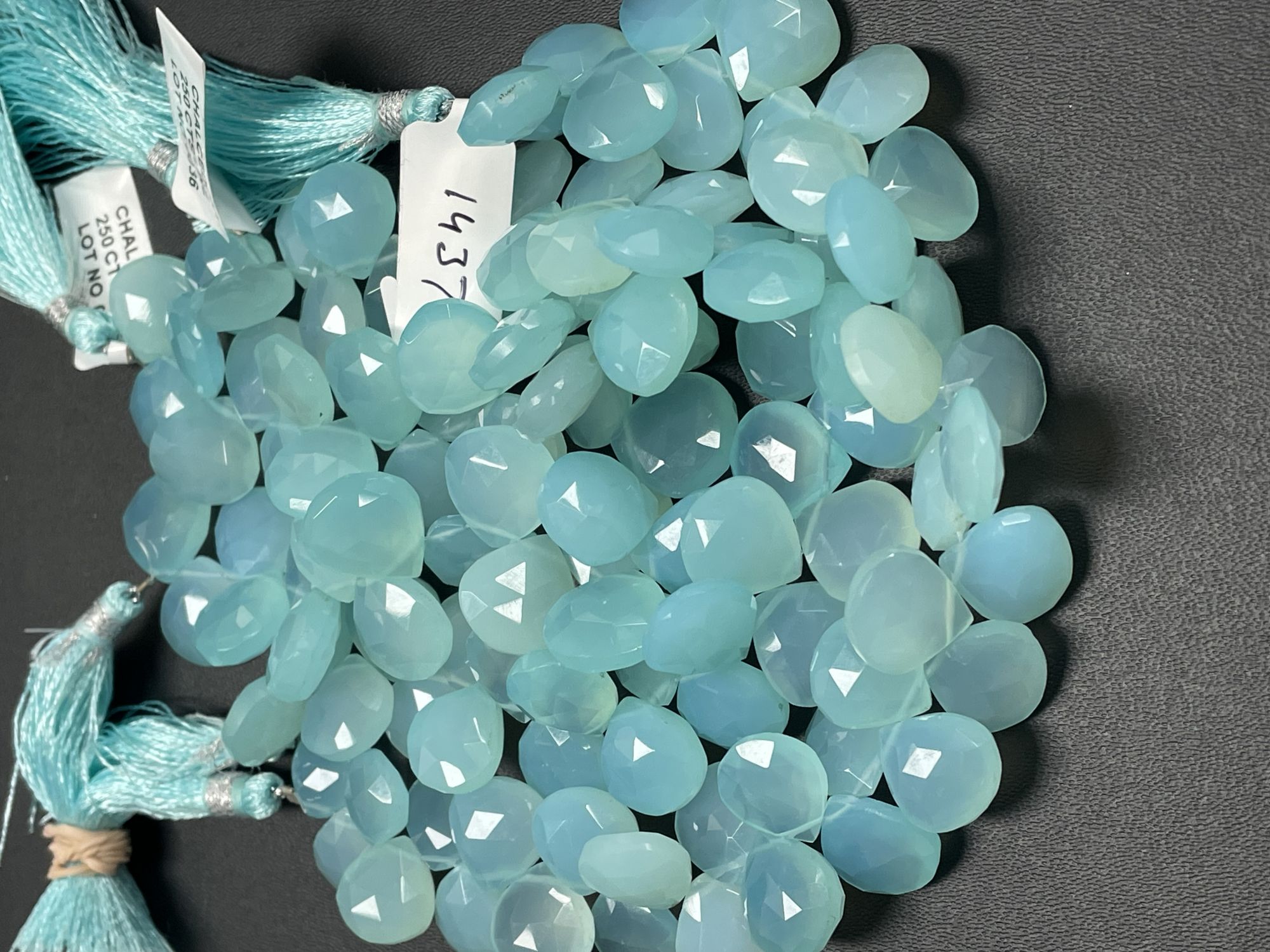 Aqua Chalcedony Heart Faceted