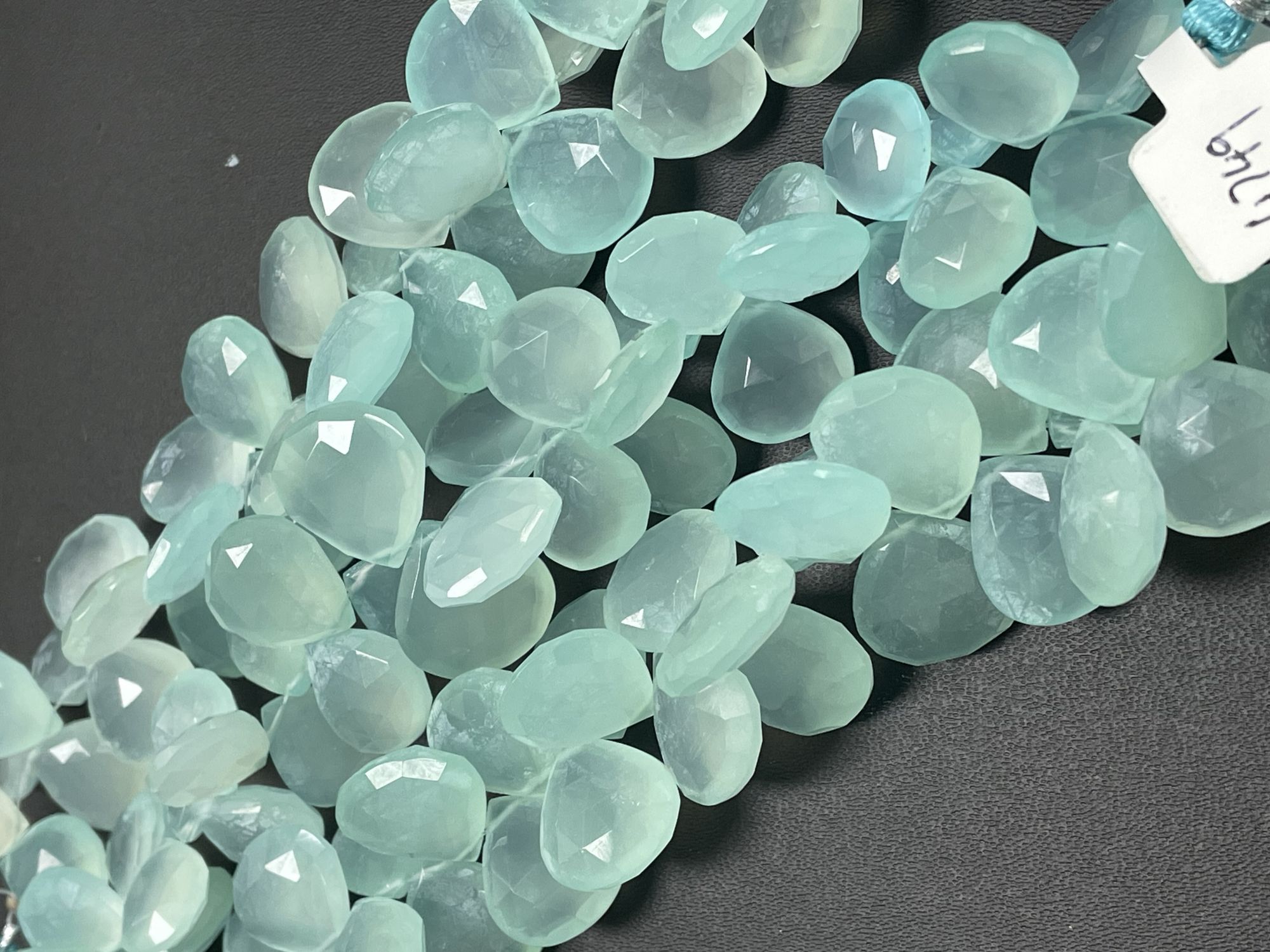 Aqua Chalcedony Heart Faceted