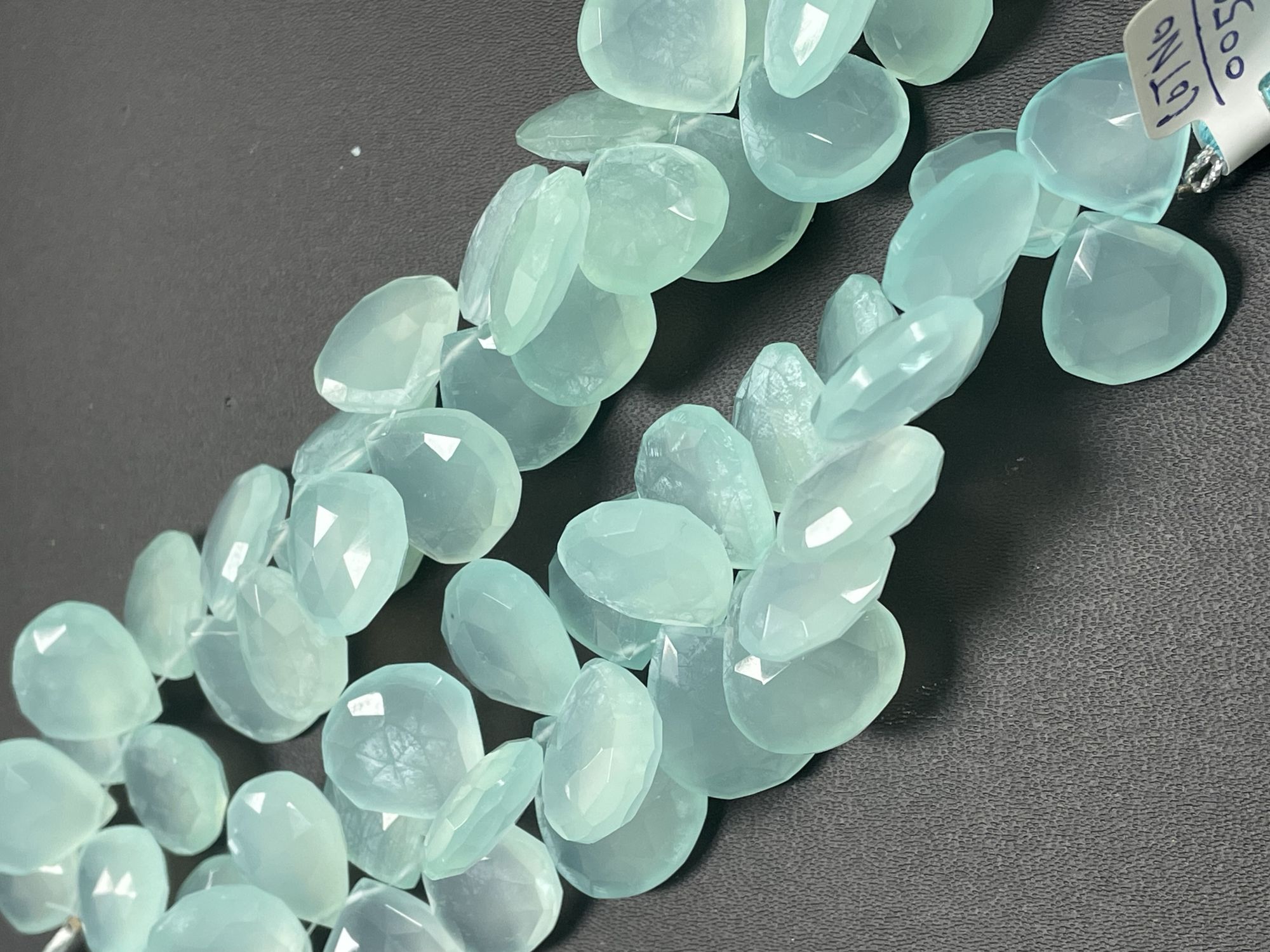 Aqua Chalcedony Heart Faceted