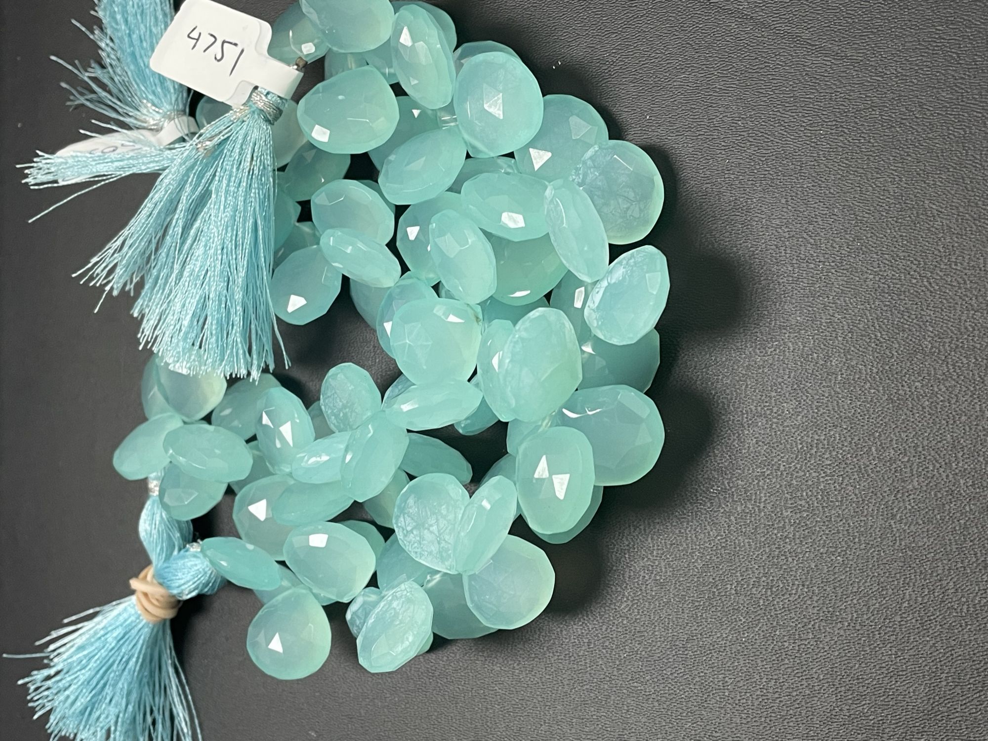 Aqua Chalcedony Heart Faceted