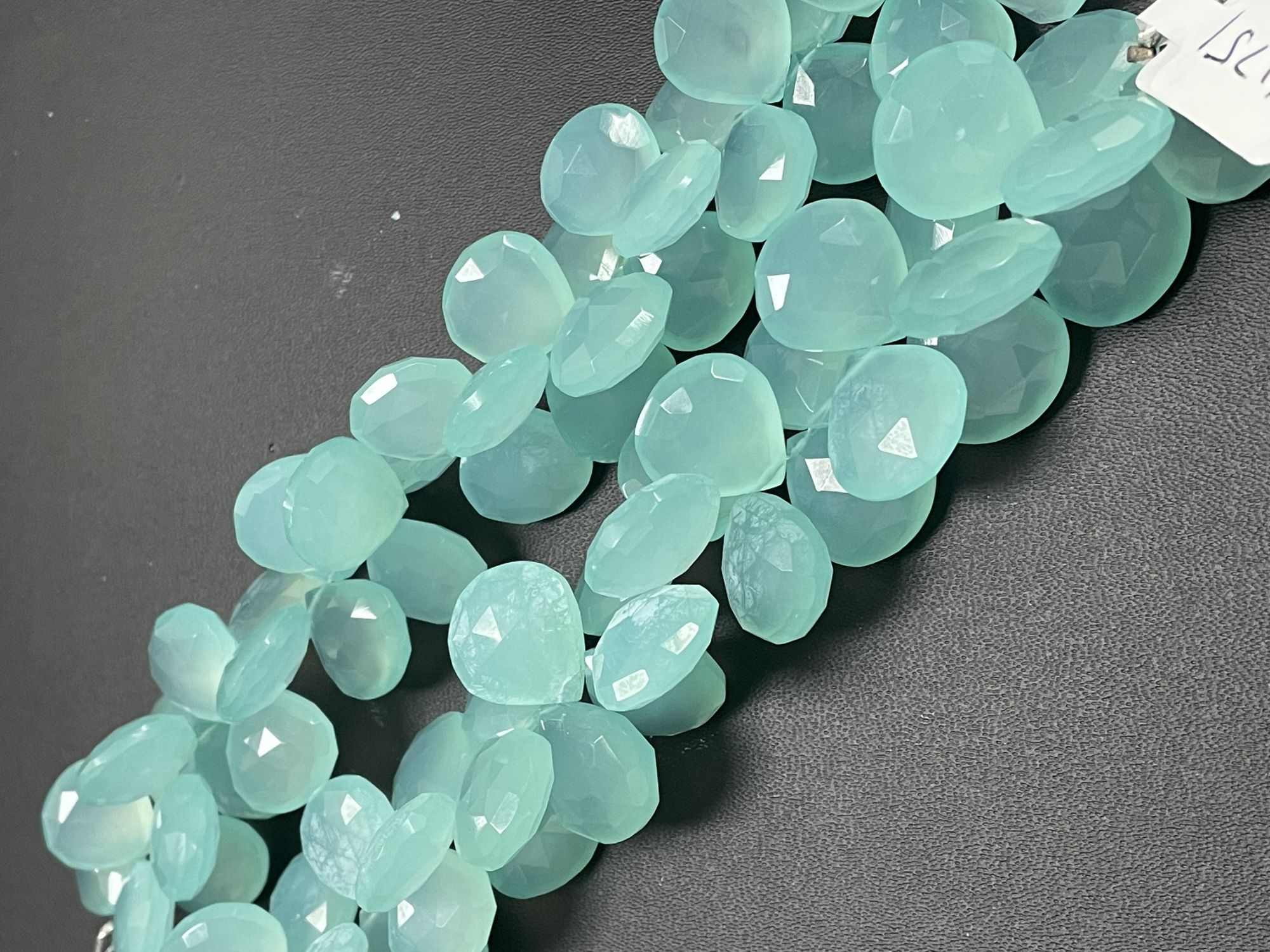 Aqua Chalcedony Heart Faceted