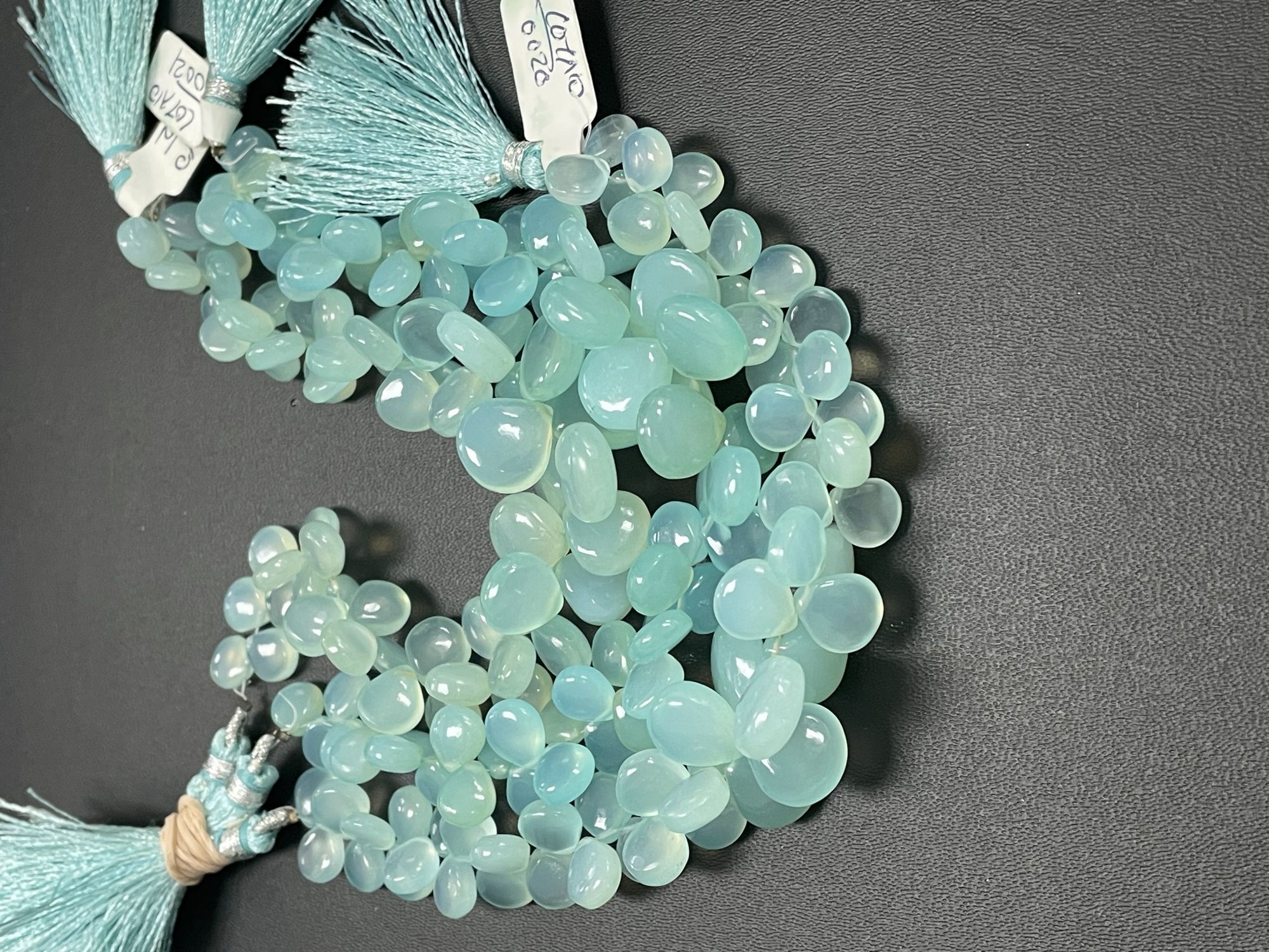 Aqua Chalcedony Heart Smooth