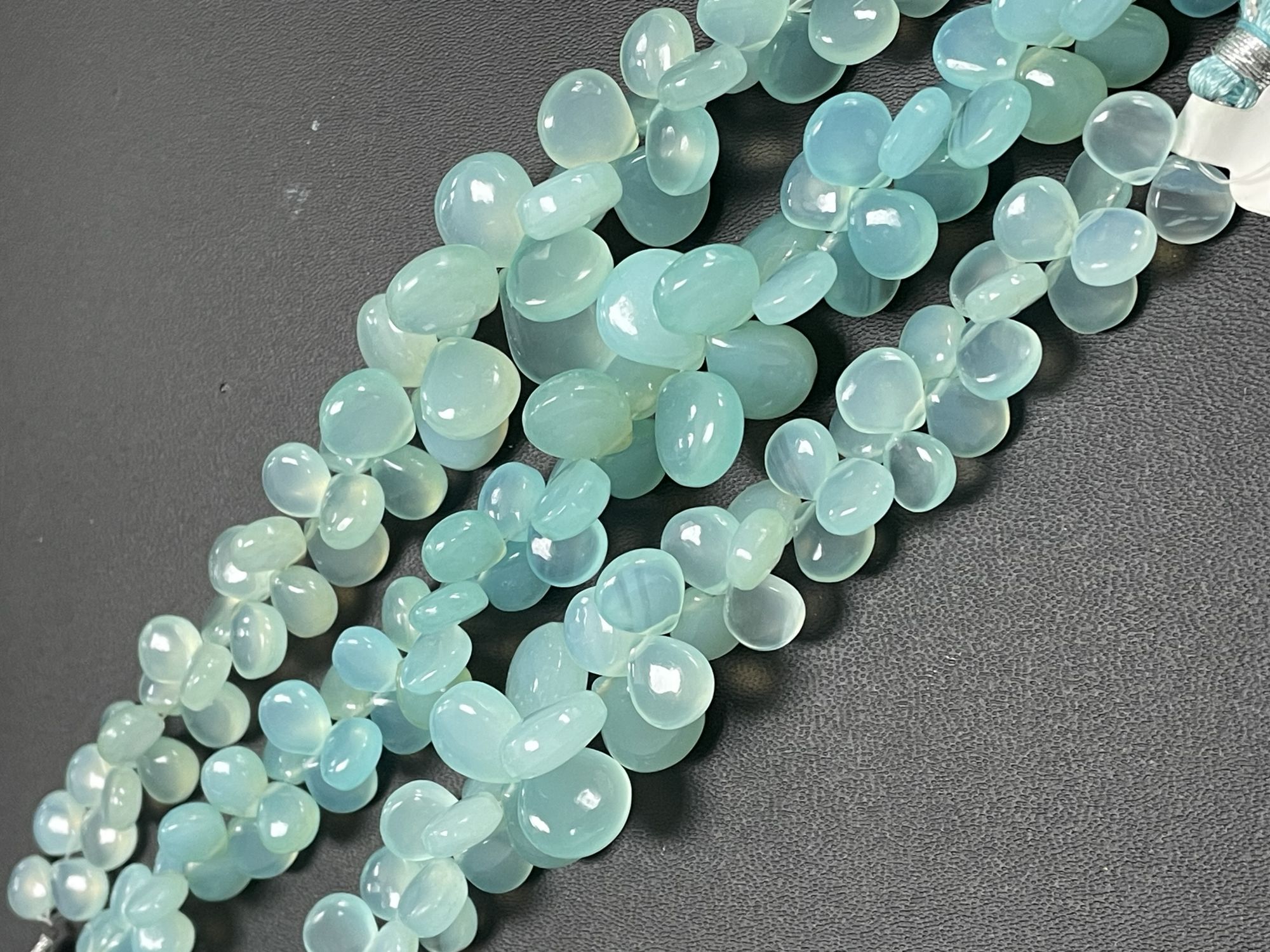 Aqua Chalcedony Heart Smooth