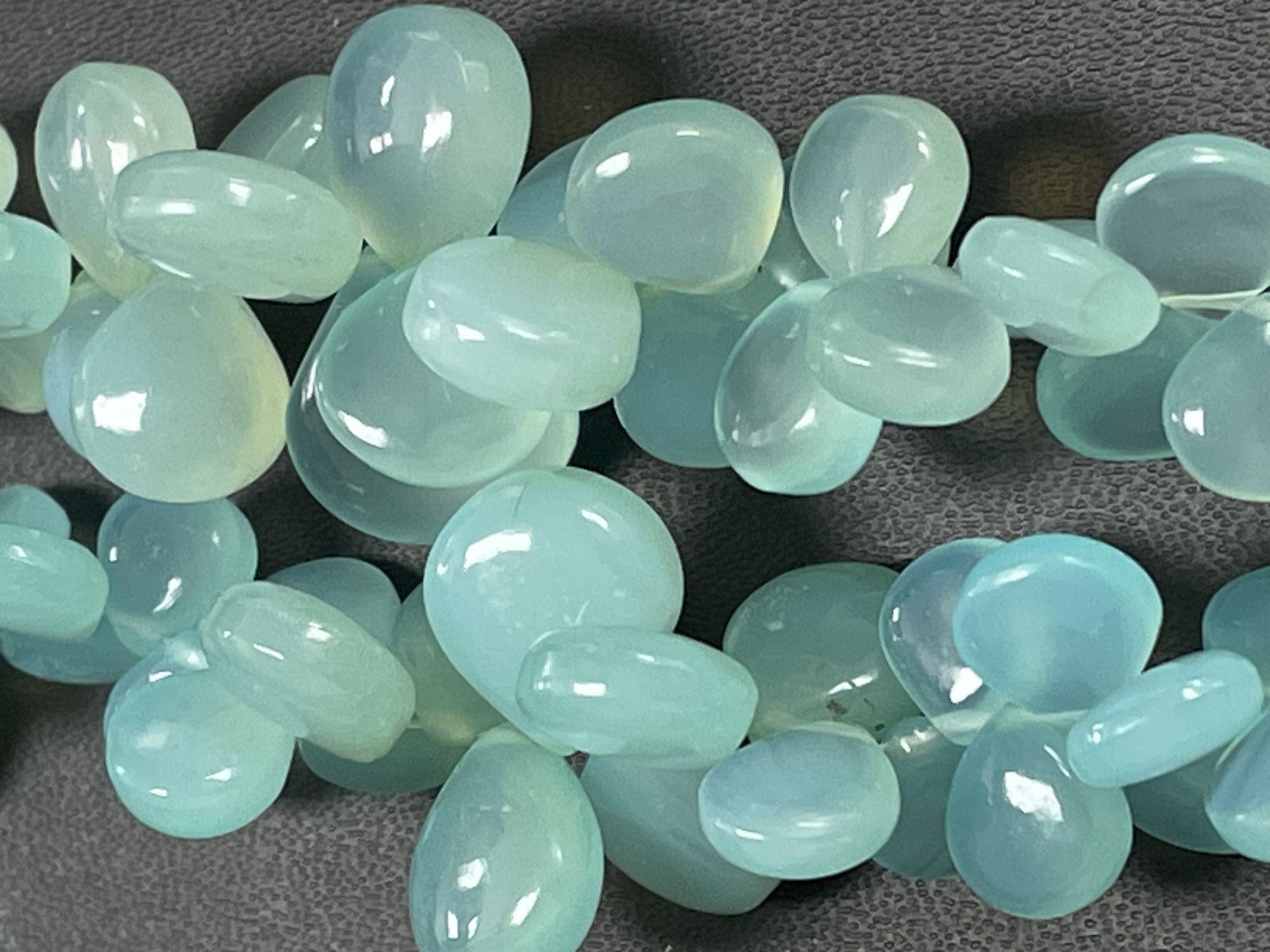 Aqua Chalcedony Heart Smooth