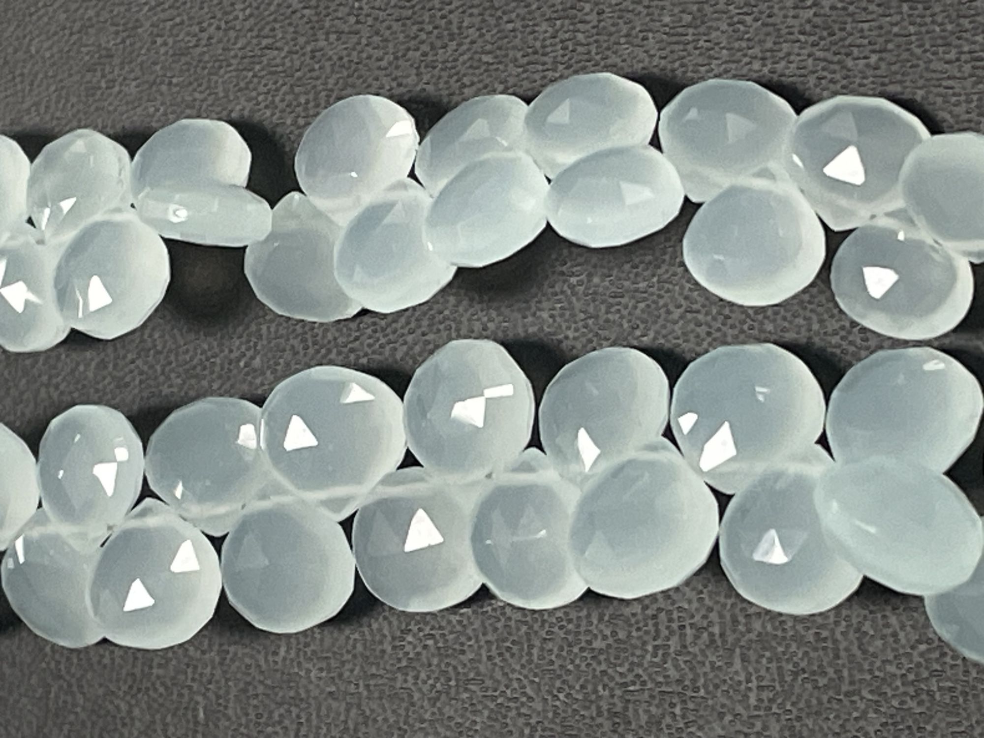 Aqua Chalcedony Heart Faceted