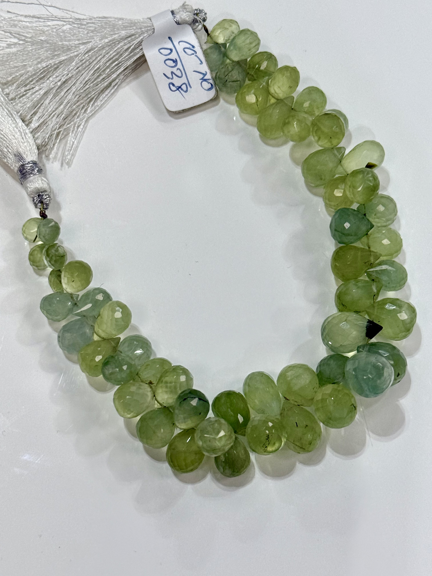 Prehnite Drop Faceted