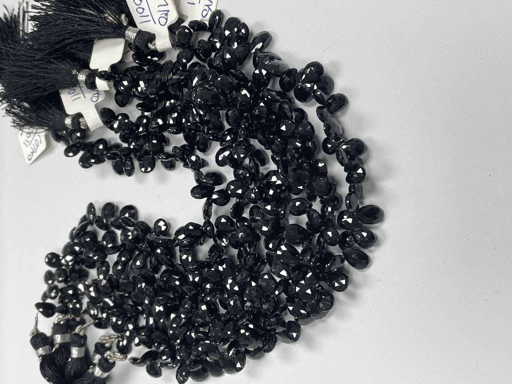 Black Spinel Pear Faceted
