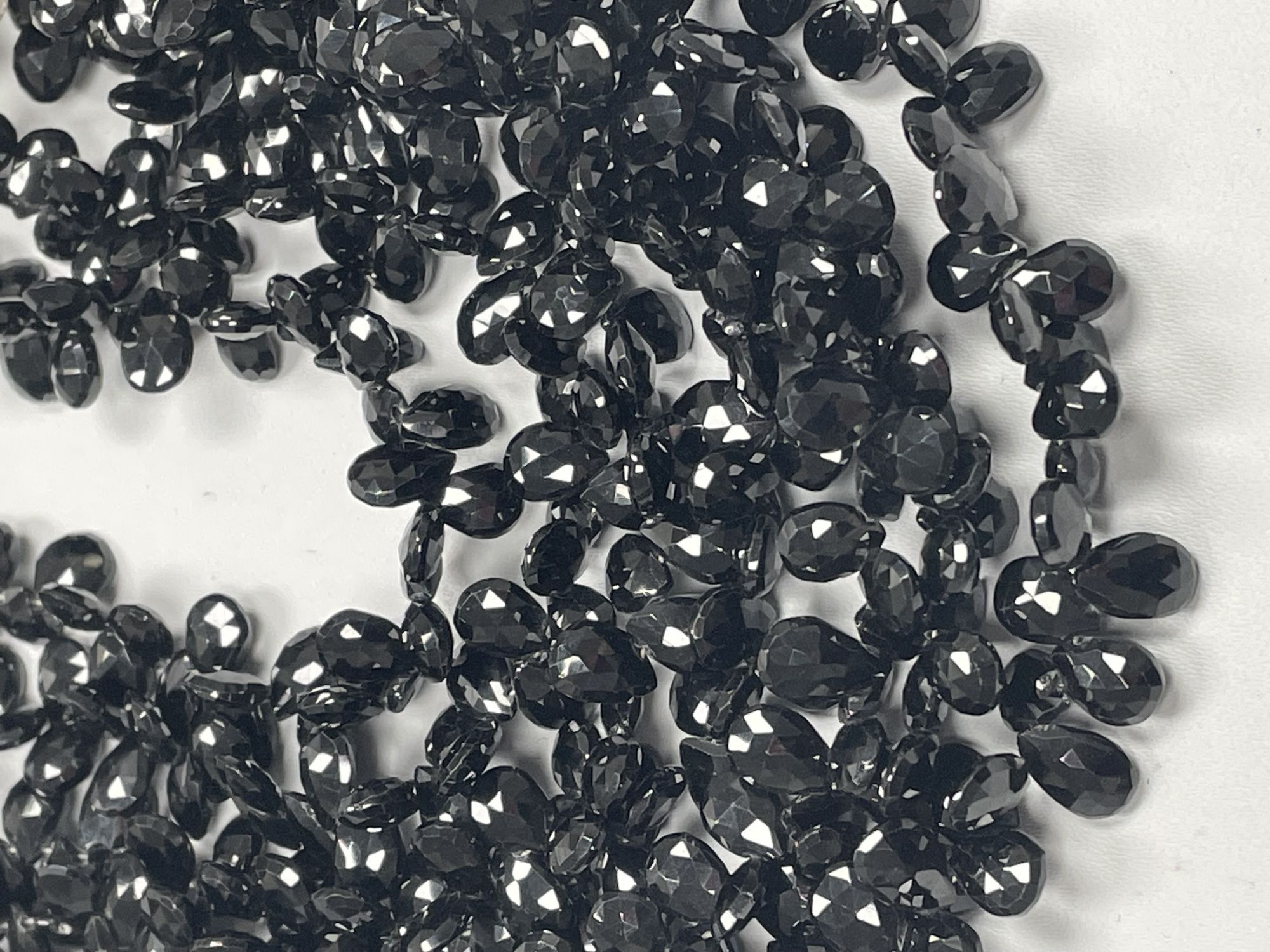Black Spinel Pear Faceted