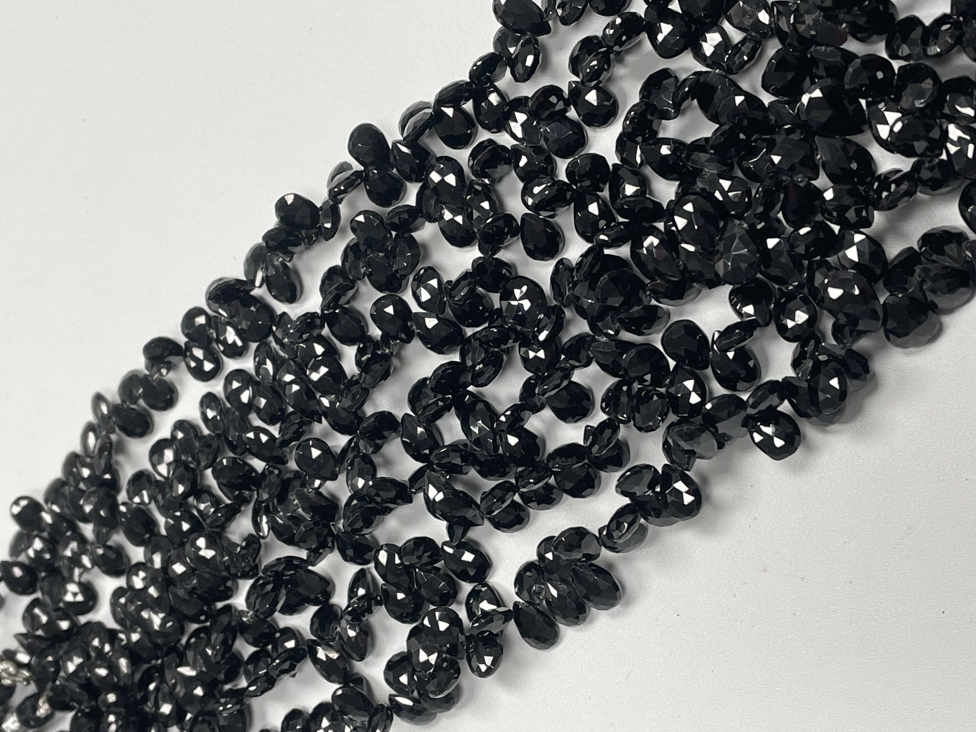 Black Spinel Pear Faceted
