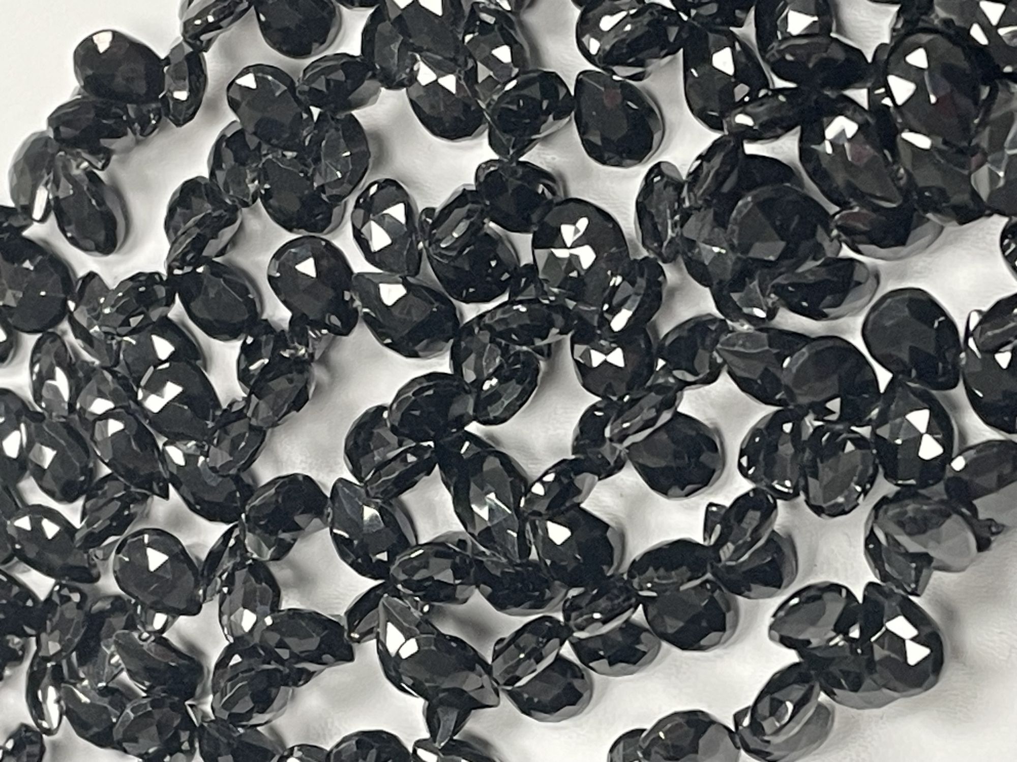 Black Spinel Pear Faceted