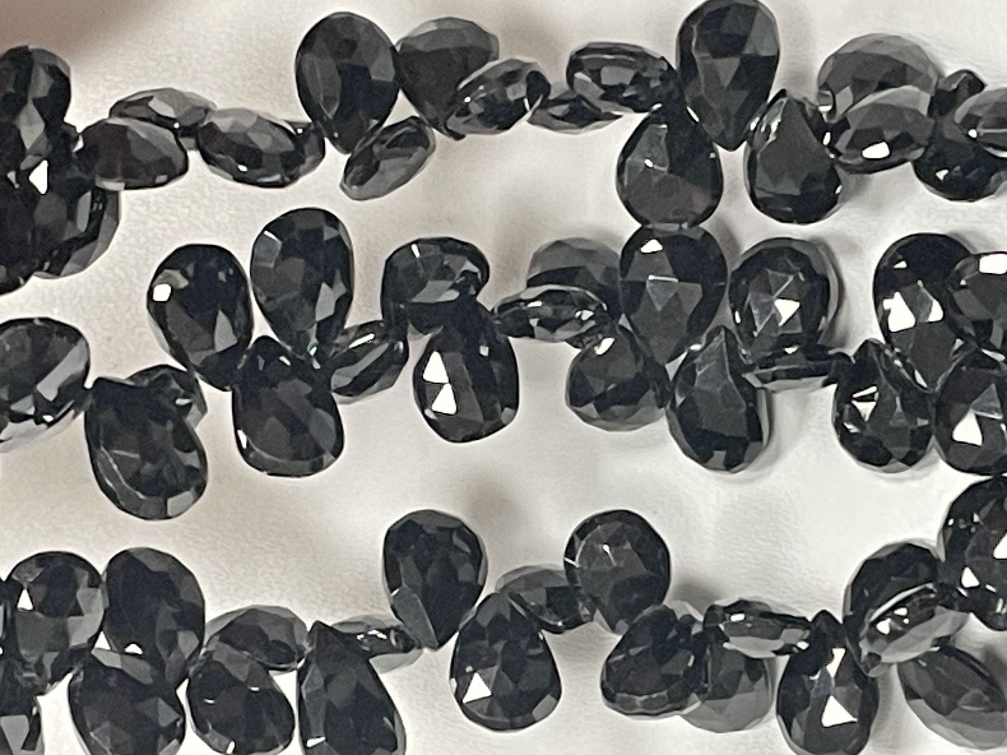 Black Spinel Pear Faceted