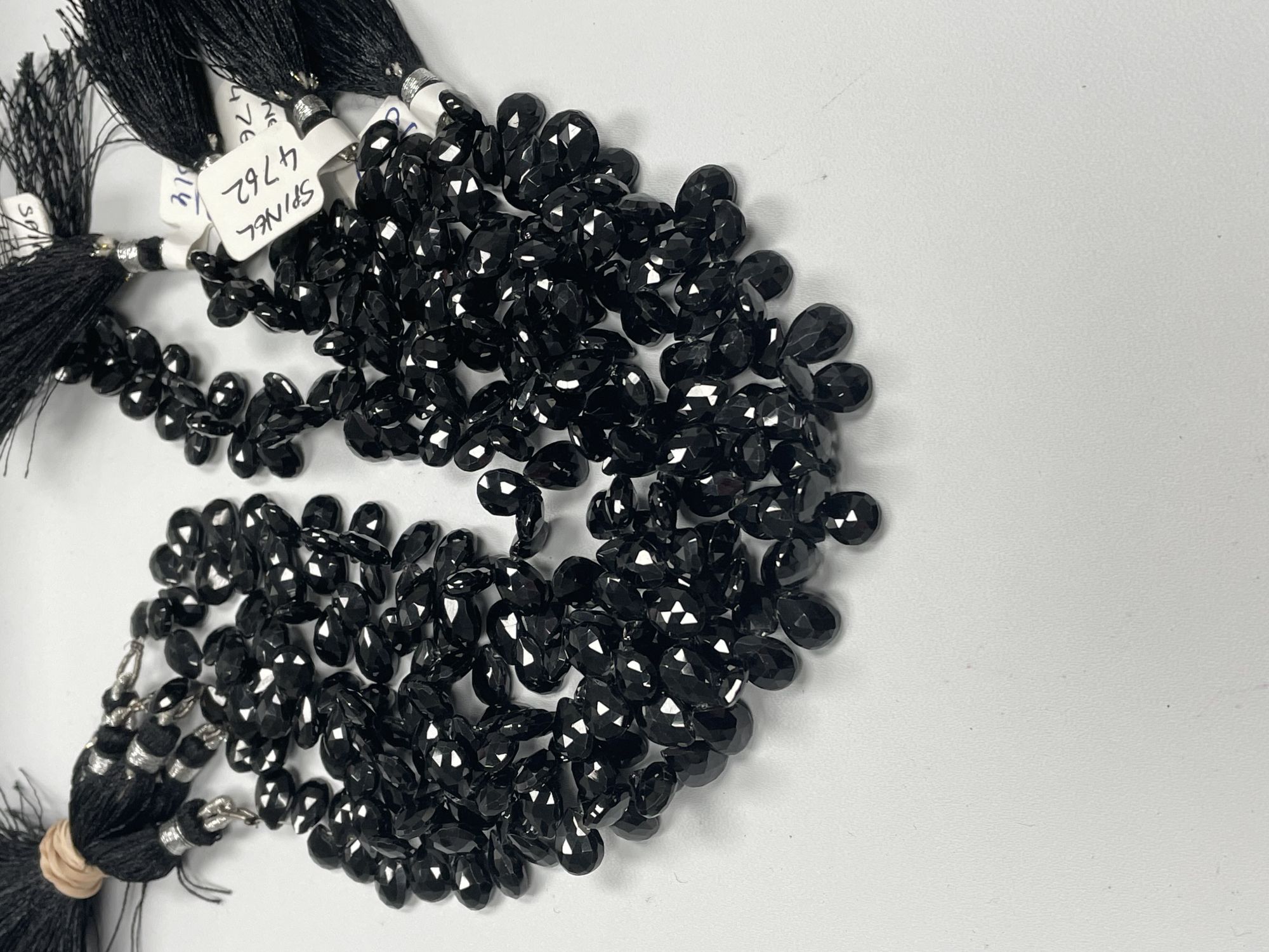Black Spinel Pear Faceted