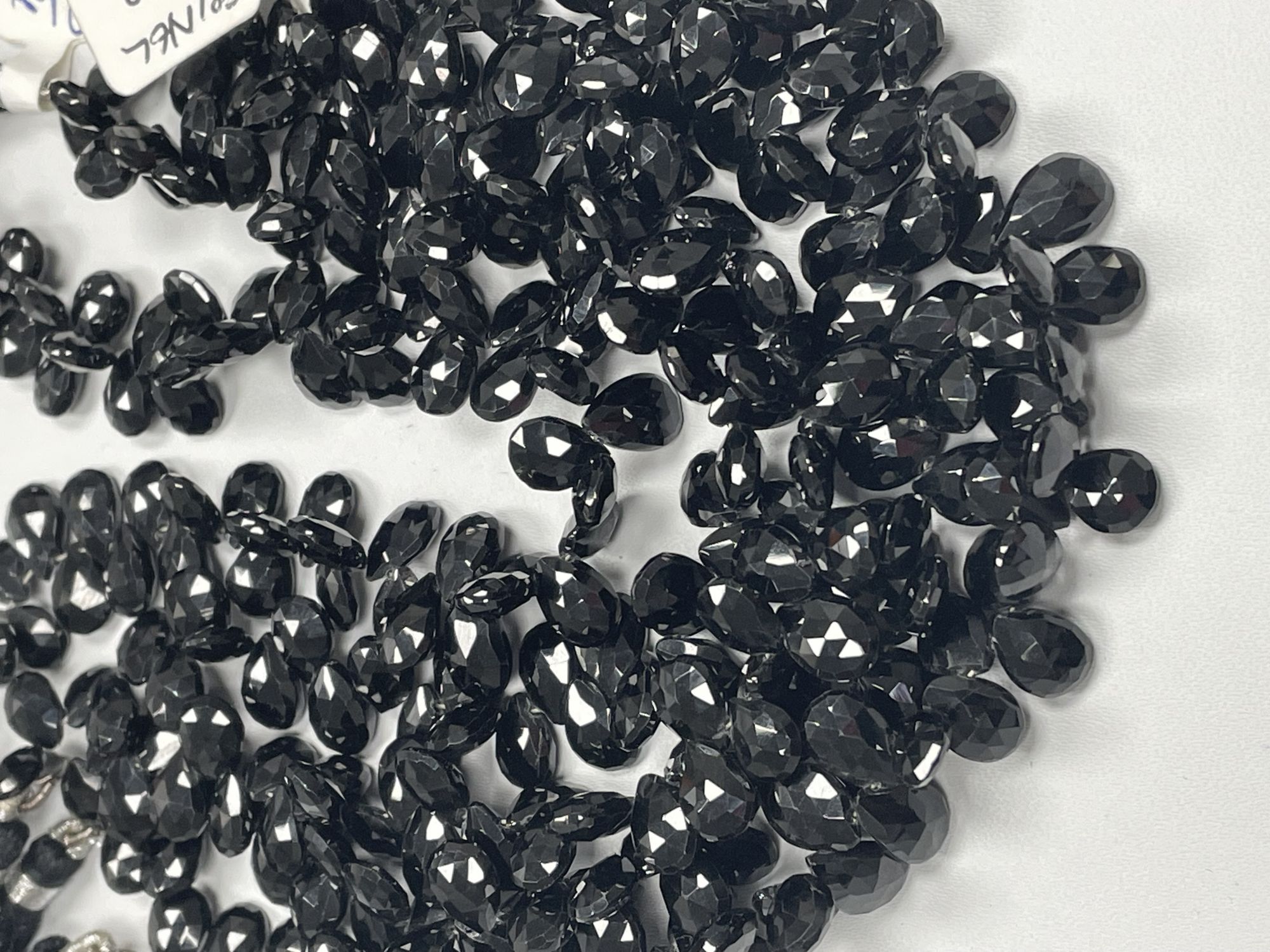 Black Spinel Pear Faceted