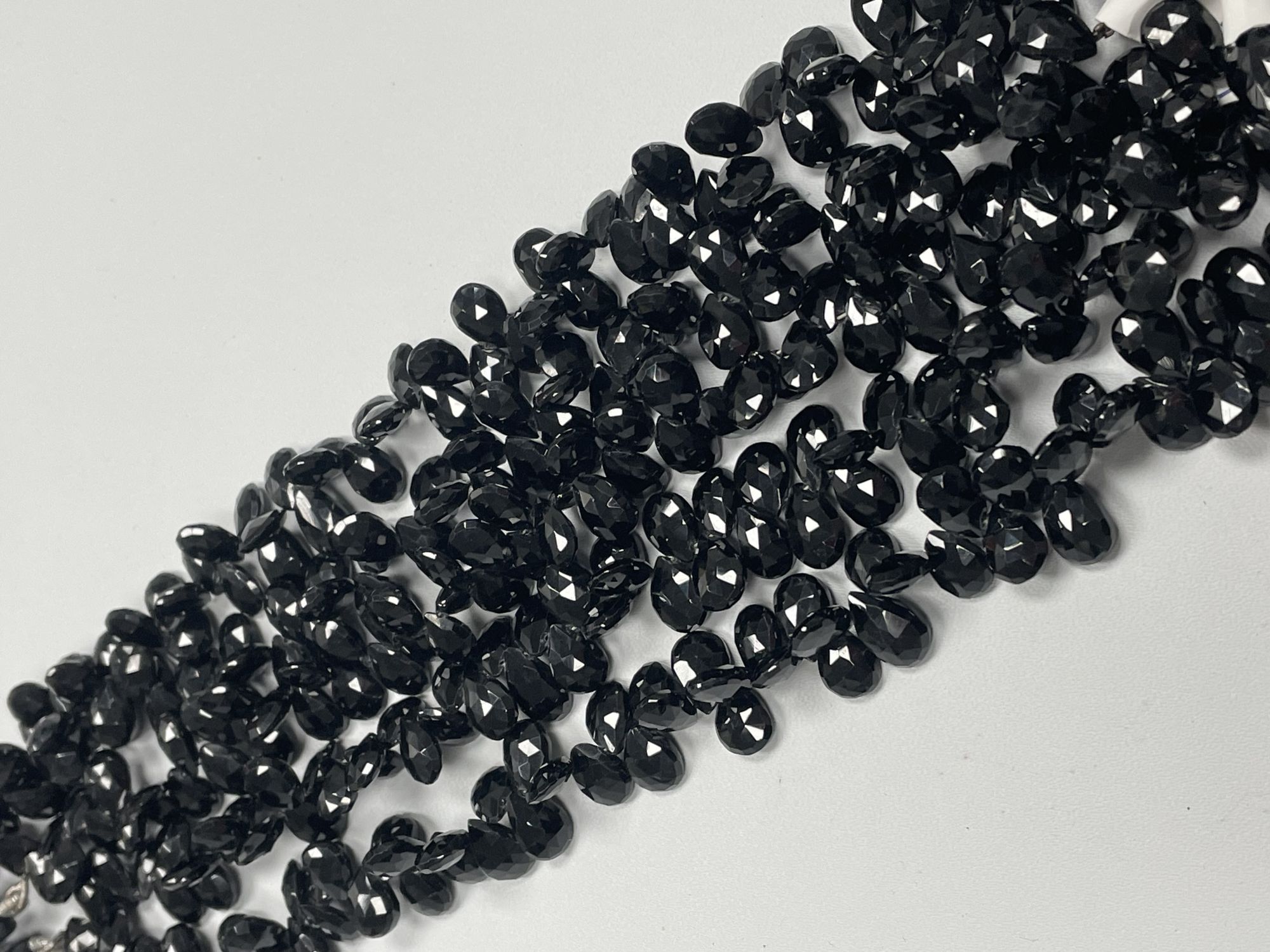 Black Spinel Pear Faceted