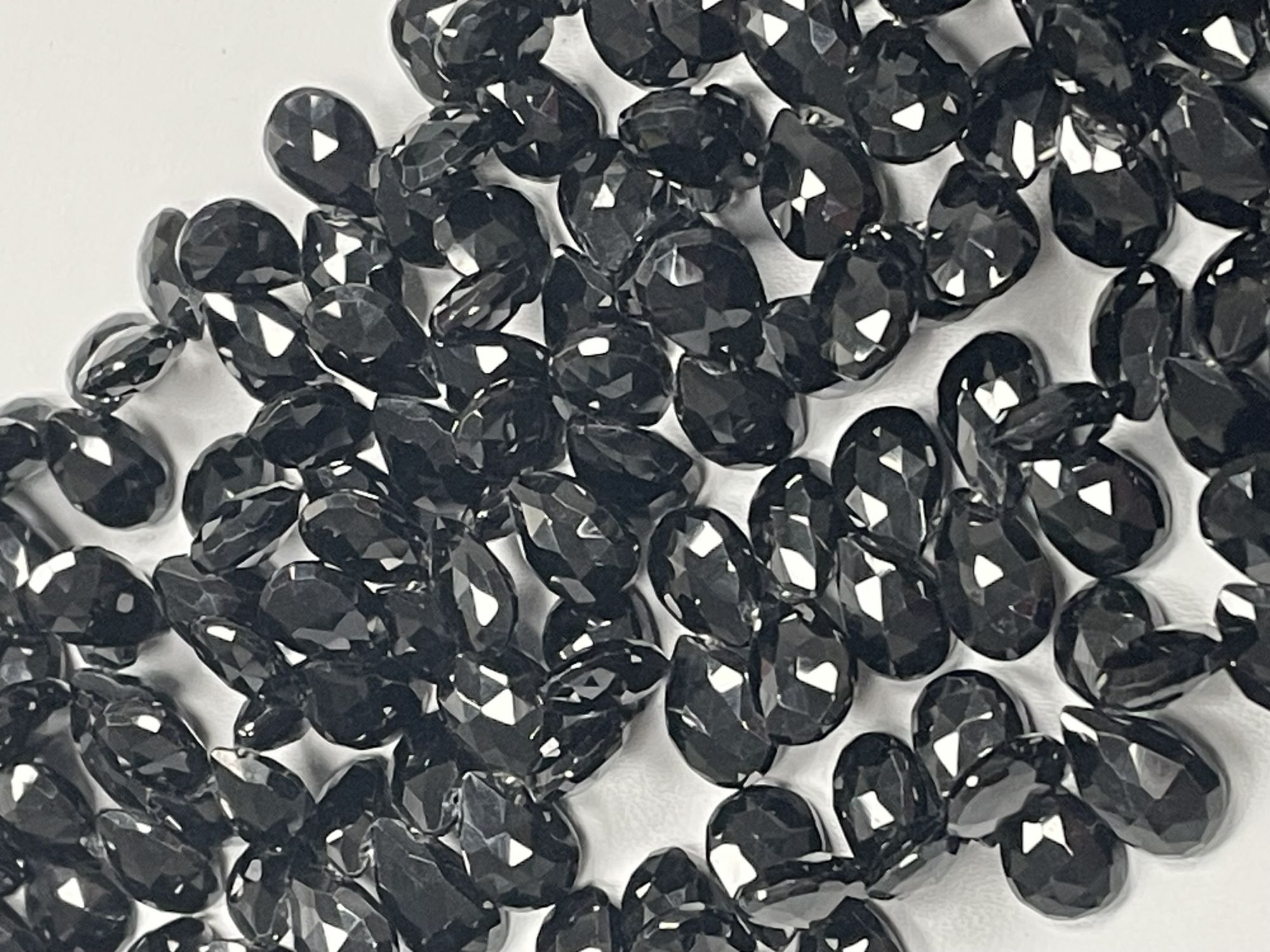 Black Spinel Pear Faceted