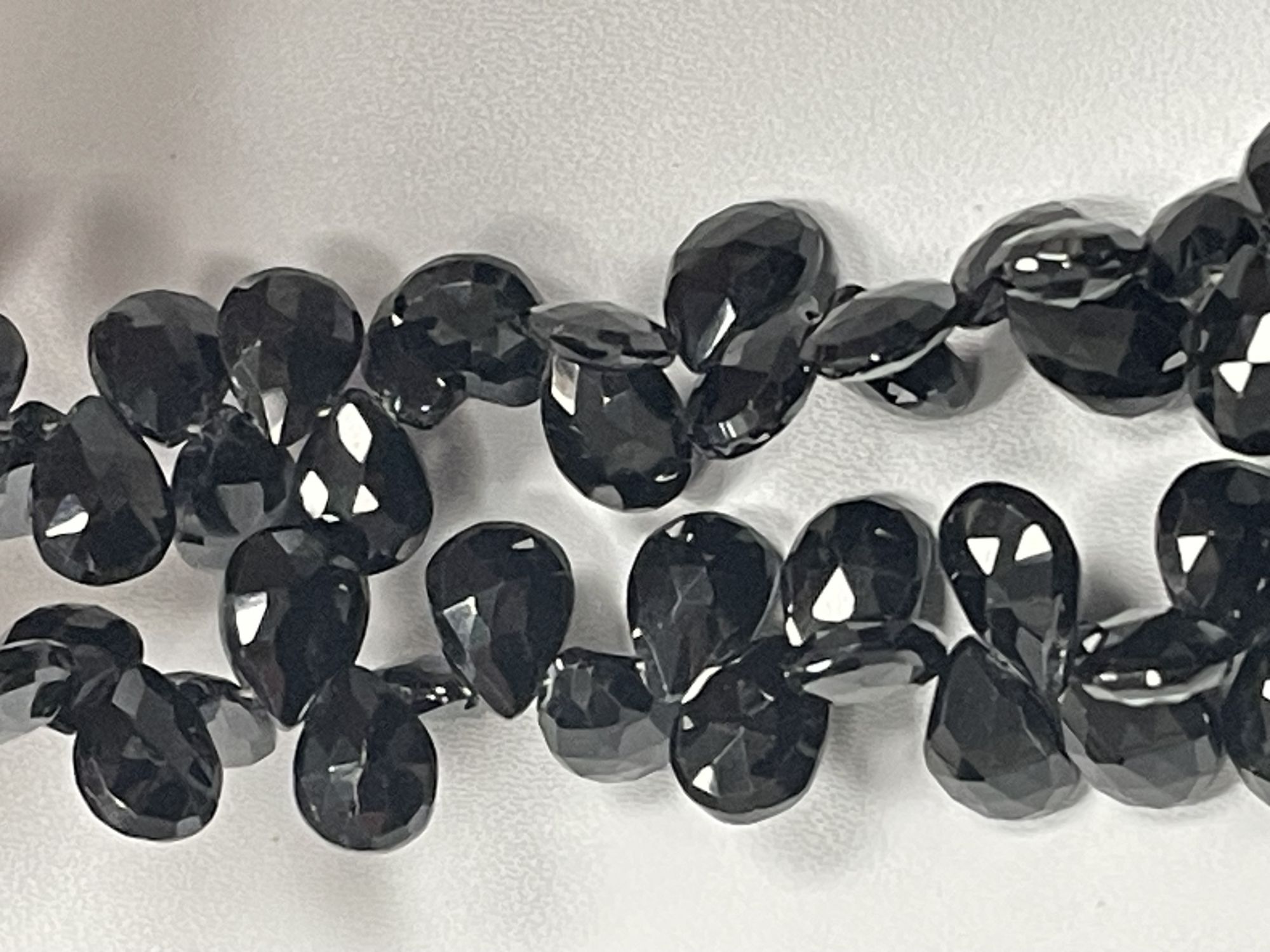 Black Spinel Pear Faceted