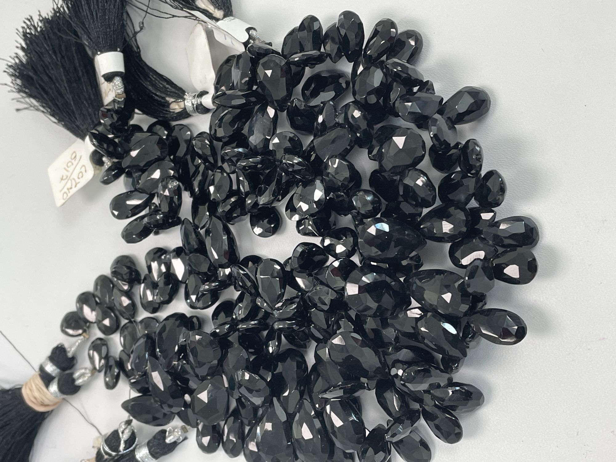 Black Spinel Pear Faceted
