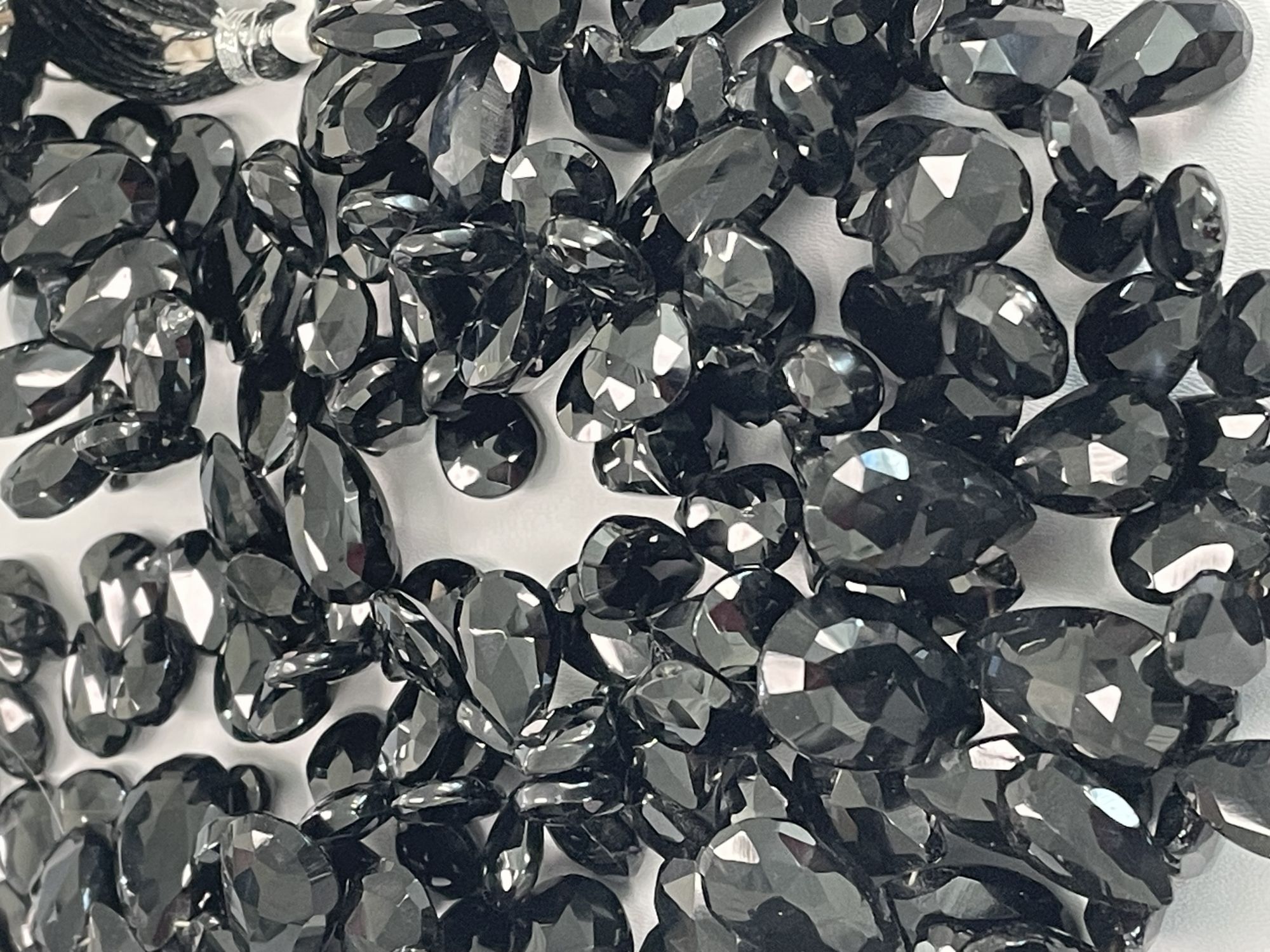 Black Spinel Pear Faceted