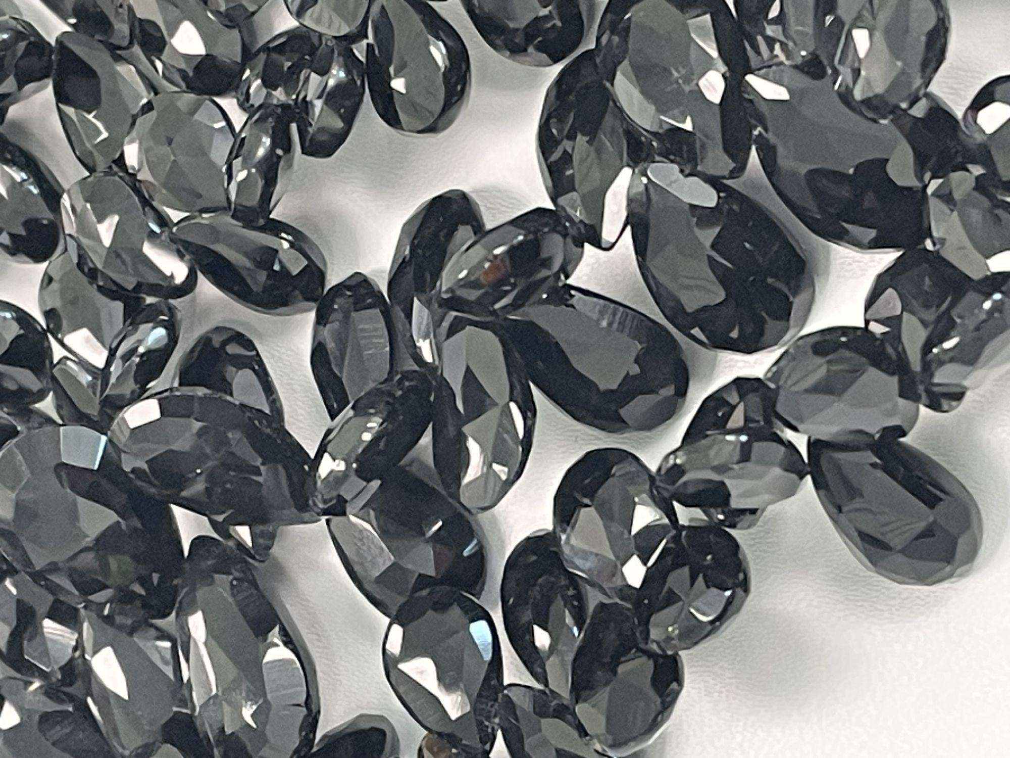 Black Spinel Pear Faceted