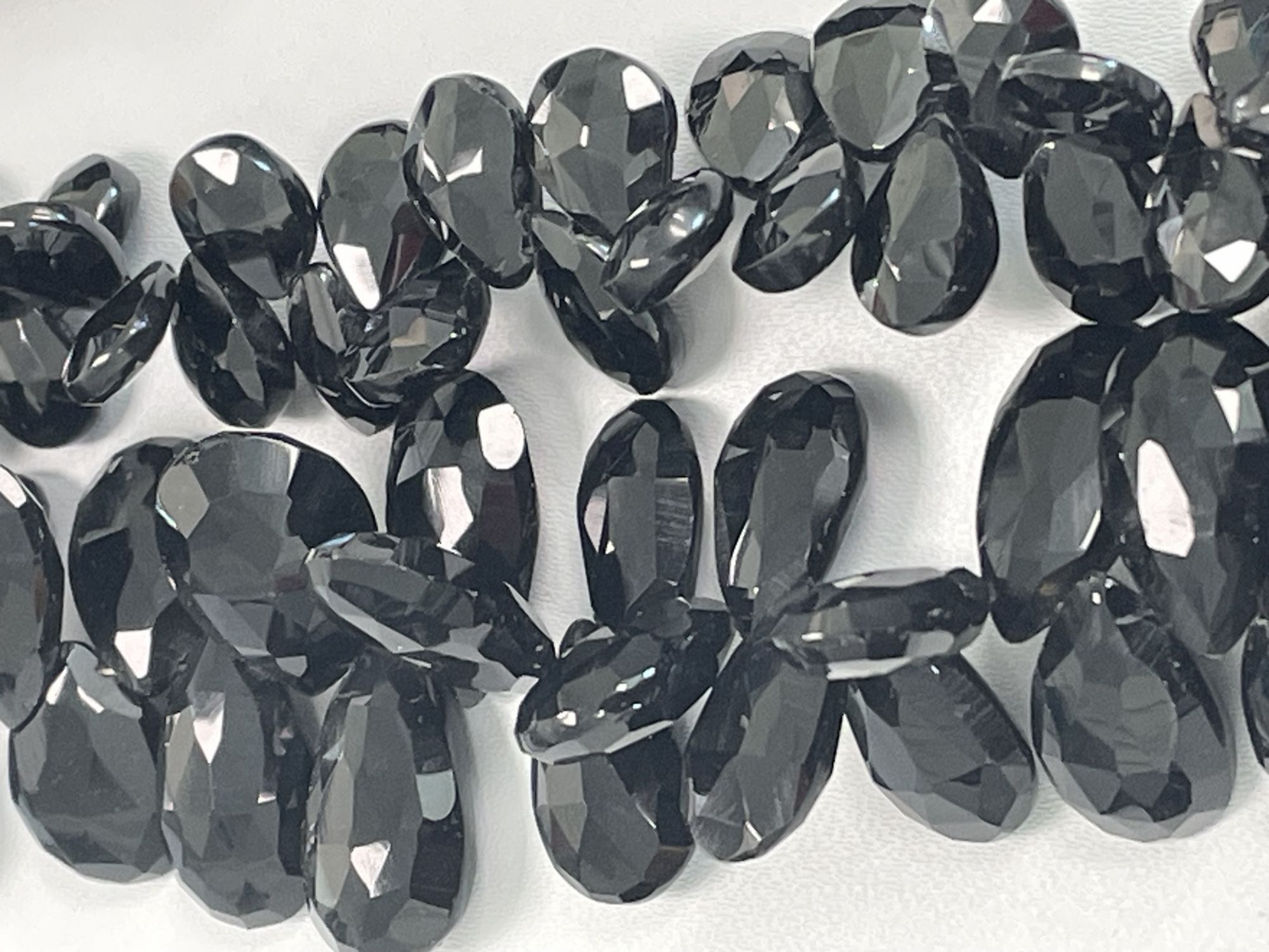 Black Spinel Pear Faceted