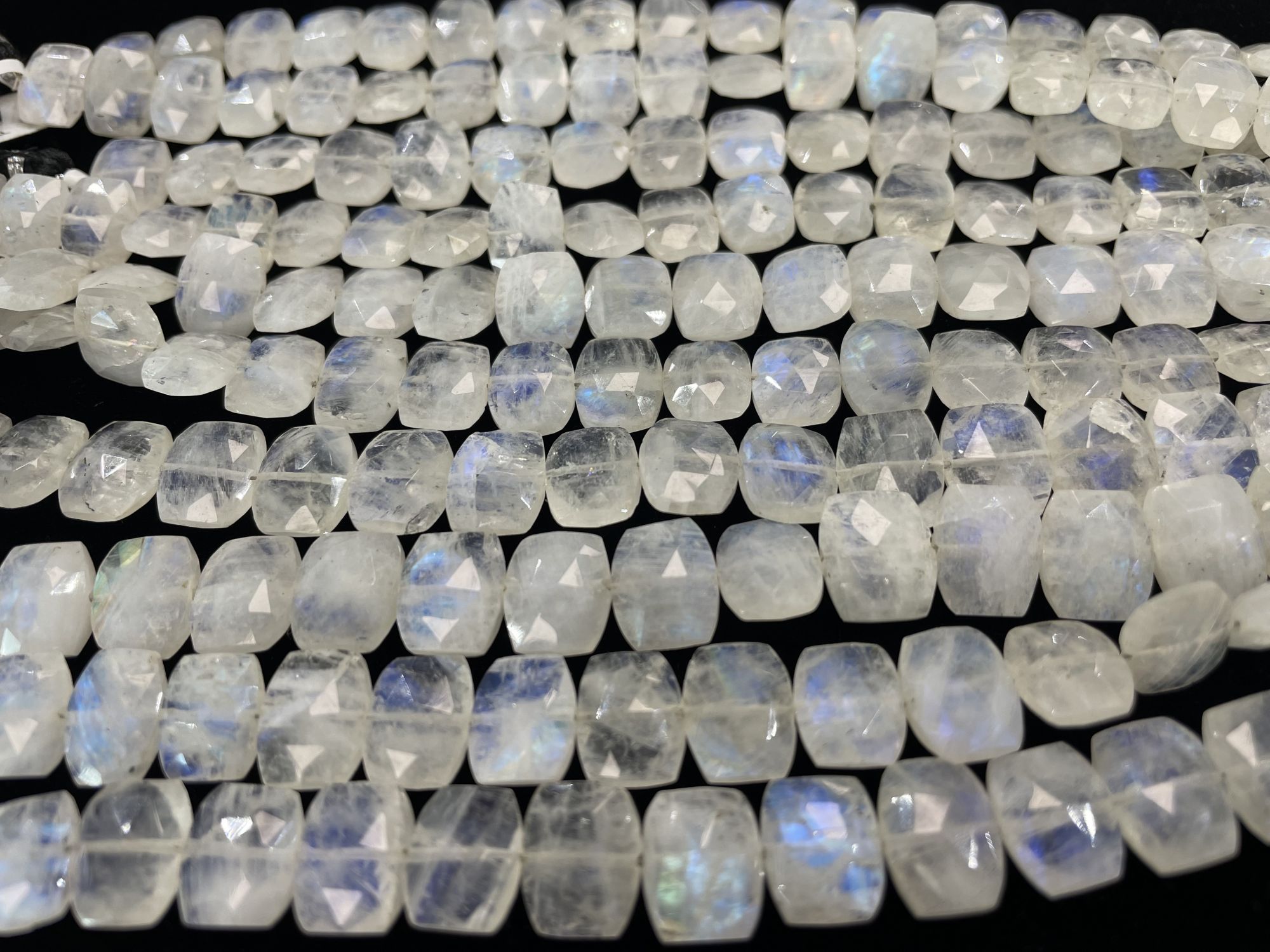 Rainbow Moonstone Barrels Faceted